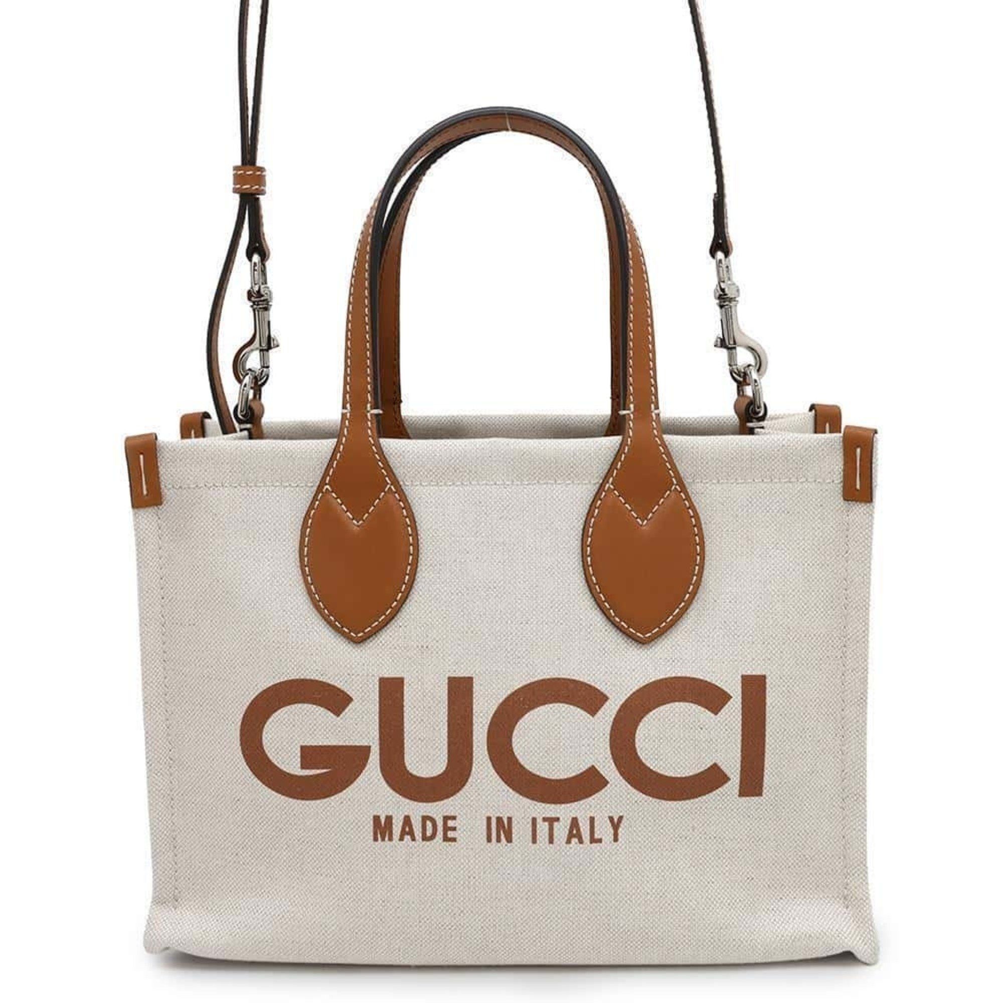 Gucci Handbag Print Mini Tote Bag 772144 Gucci 2Way Shoulder in Brown, Women's