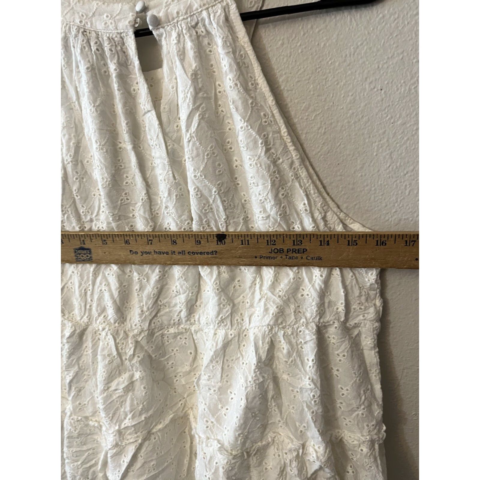 Torrid Torrid Plus Size 00 White Floral Eyelet Lace Sleeveless Halter Top Casual Womens Size XXS / US 00 / IT 34 - 4 Thumbnail
