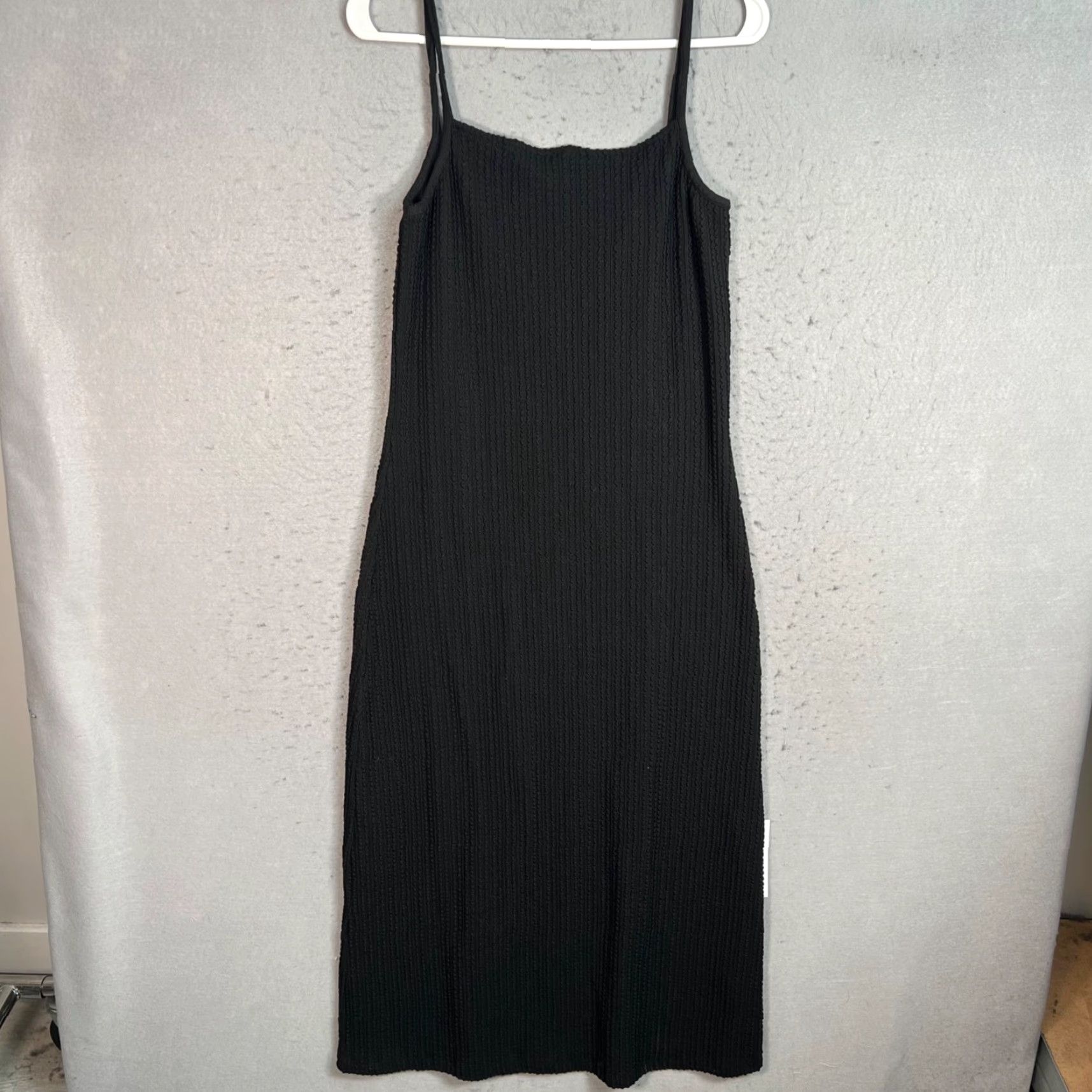 Vintage VINTAGE NA-KD Womens XS Black Knit Maxi Dress Polyester Blend Maxi Dress XS Black Womens Size XS / US 0-2 / IT 36-38 - 2 Thumbnail