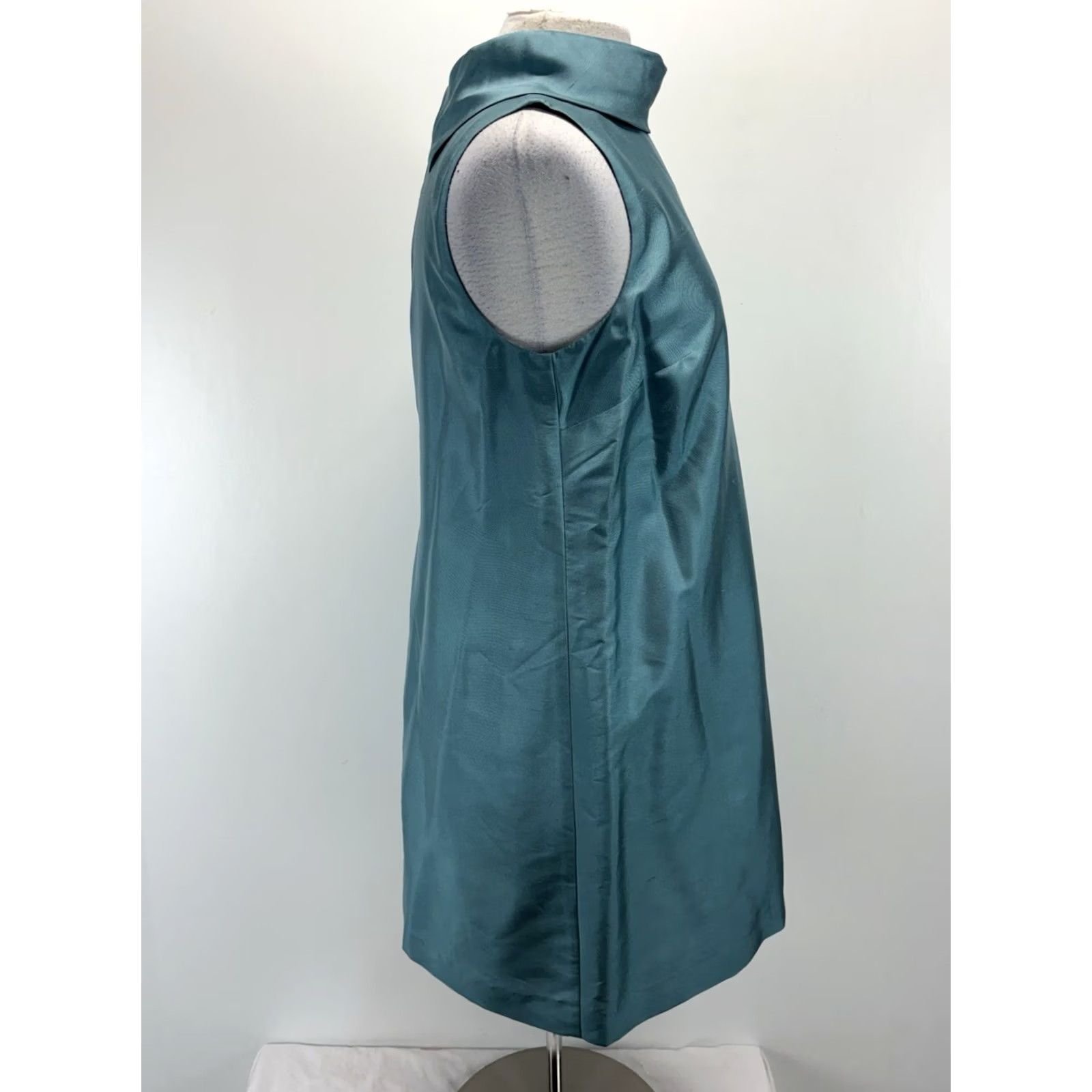 Talbots Talbots Silk Sheath Dress Women’s 10 Blue Sleeveless Lined Classic Party/Cocktail Size L / US 10 / IT 46 - 4 Thumbnail