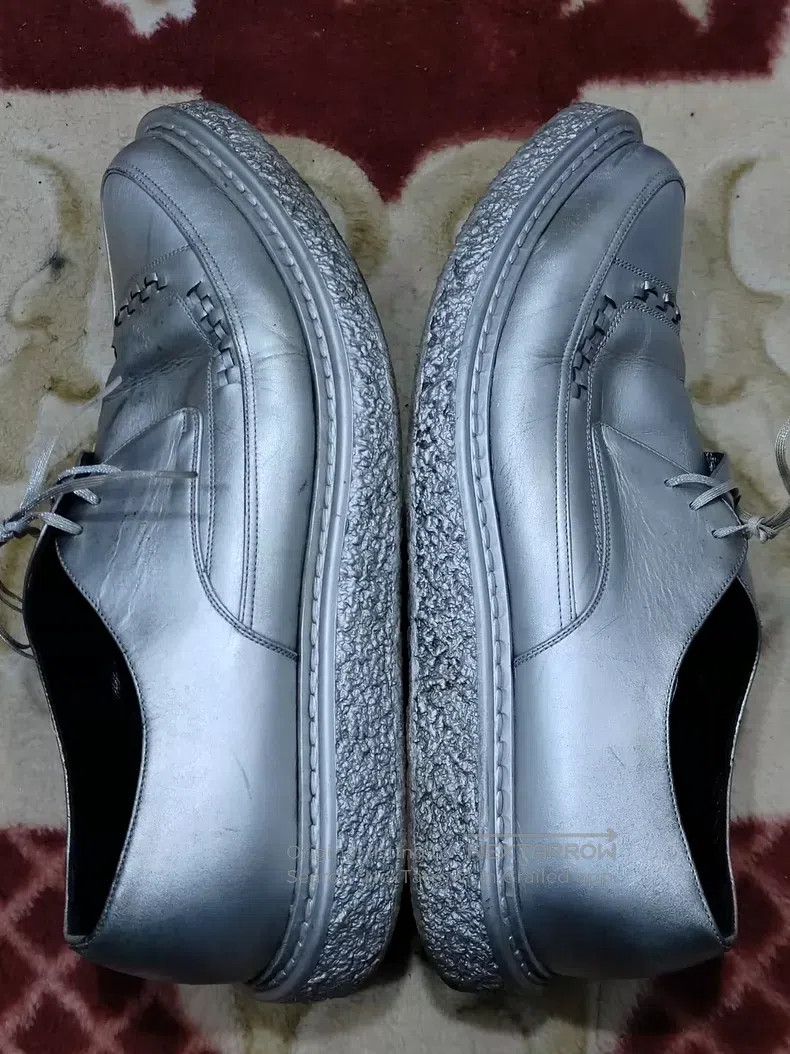 Saint Laurent Paris Saint Laurent Paris Silver Wedge Shoes Size US 11 / EU 44 - 4 Thumbnail