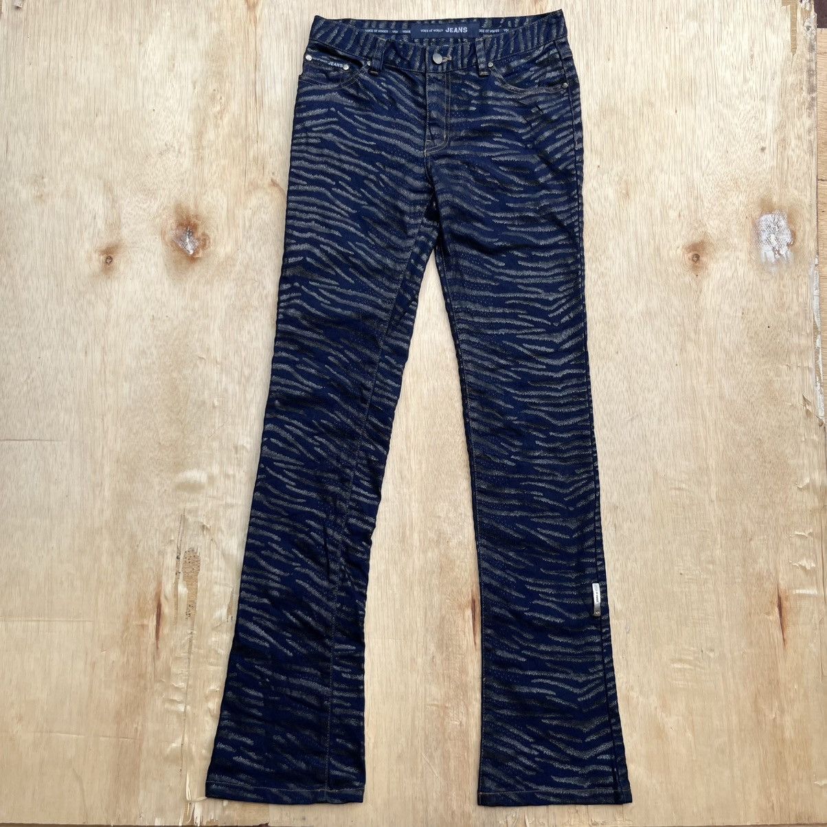 Hysteric Glamour VOICE OF VOICES JEANS ZEBRA CAMO FLARED CUT BRAY Y2K VINTAGE Size 27" / US 4 / IT 40 - 1 Thumbnail