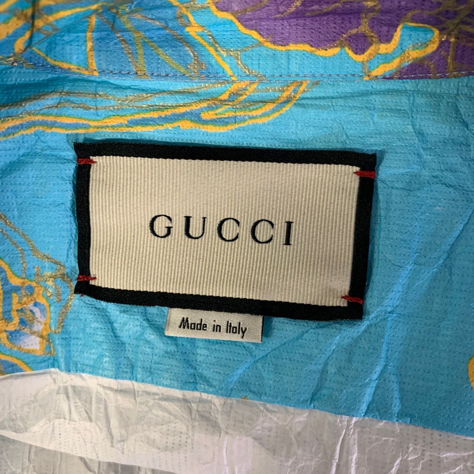 Gucci GUCCI S Blue Floral Oversized Camp Short Sleeve Shirt Size US S / EU 44-46 / 1 - 5 Thumbnail