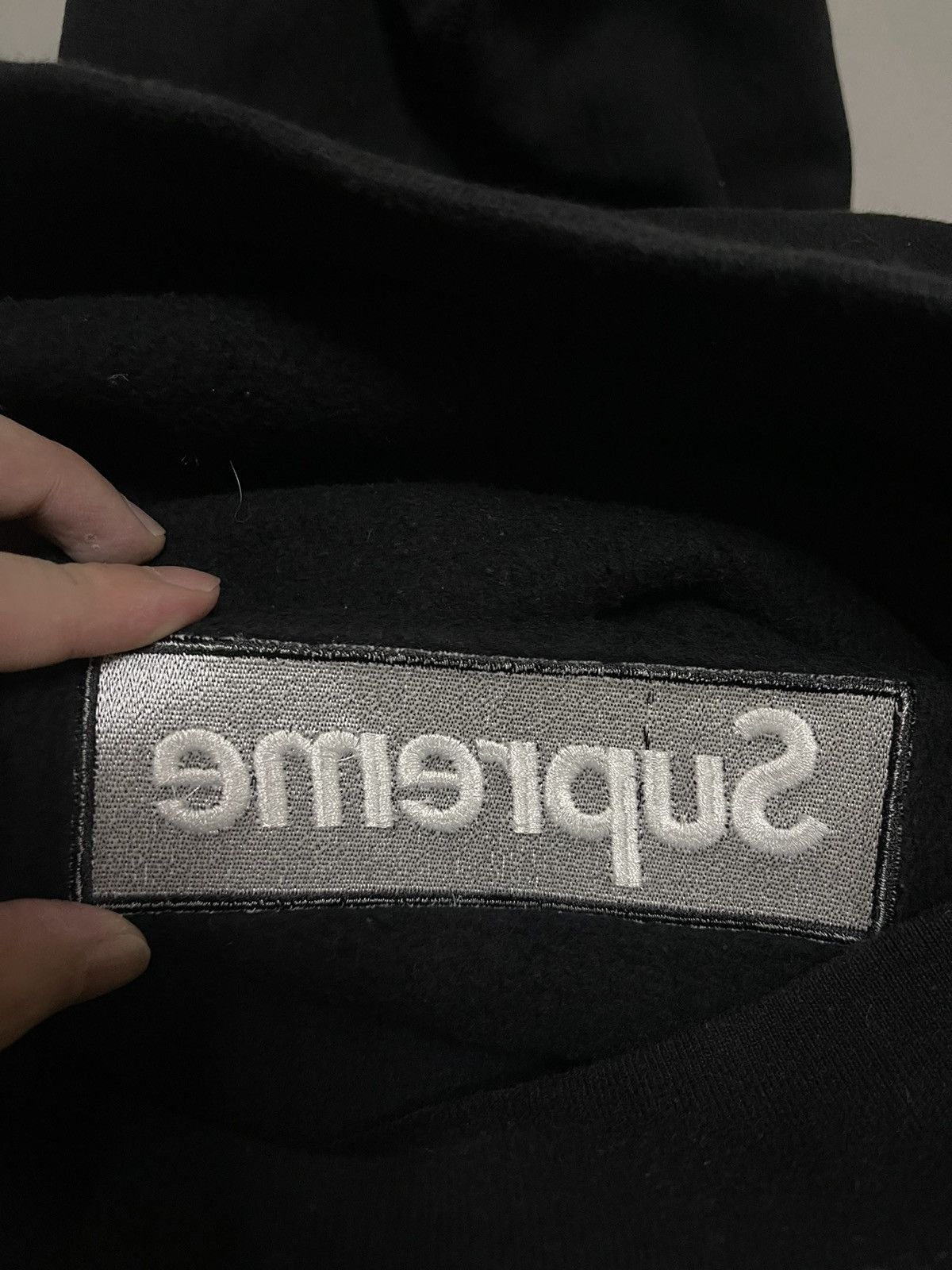 Supreme Supreme fw16 black on black hooded sweatshirt hoodie Size US L / EU 52-54 / 3 - 9 Thumbnail