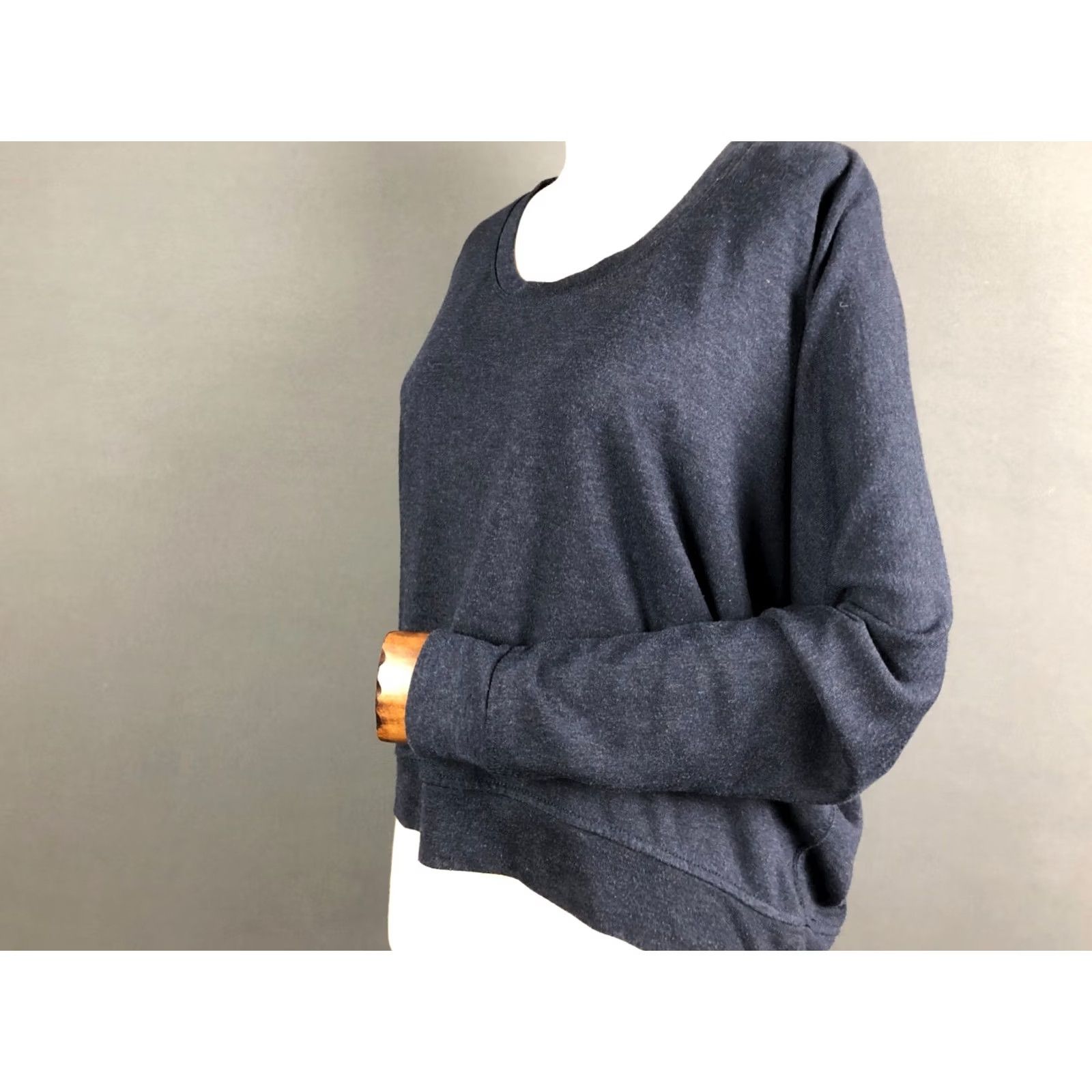 Alexander Wang Alexander Wang T by Alexander Wang Women's Top Blouse Long Sleeve Round Neck Blue M Polyester Rayon Jersey Casual Regular Fit Womens Size M / US 6-8 / IT 42-44 - 6 Thumbnail