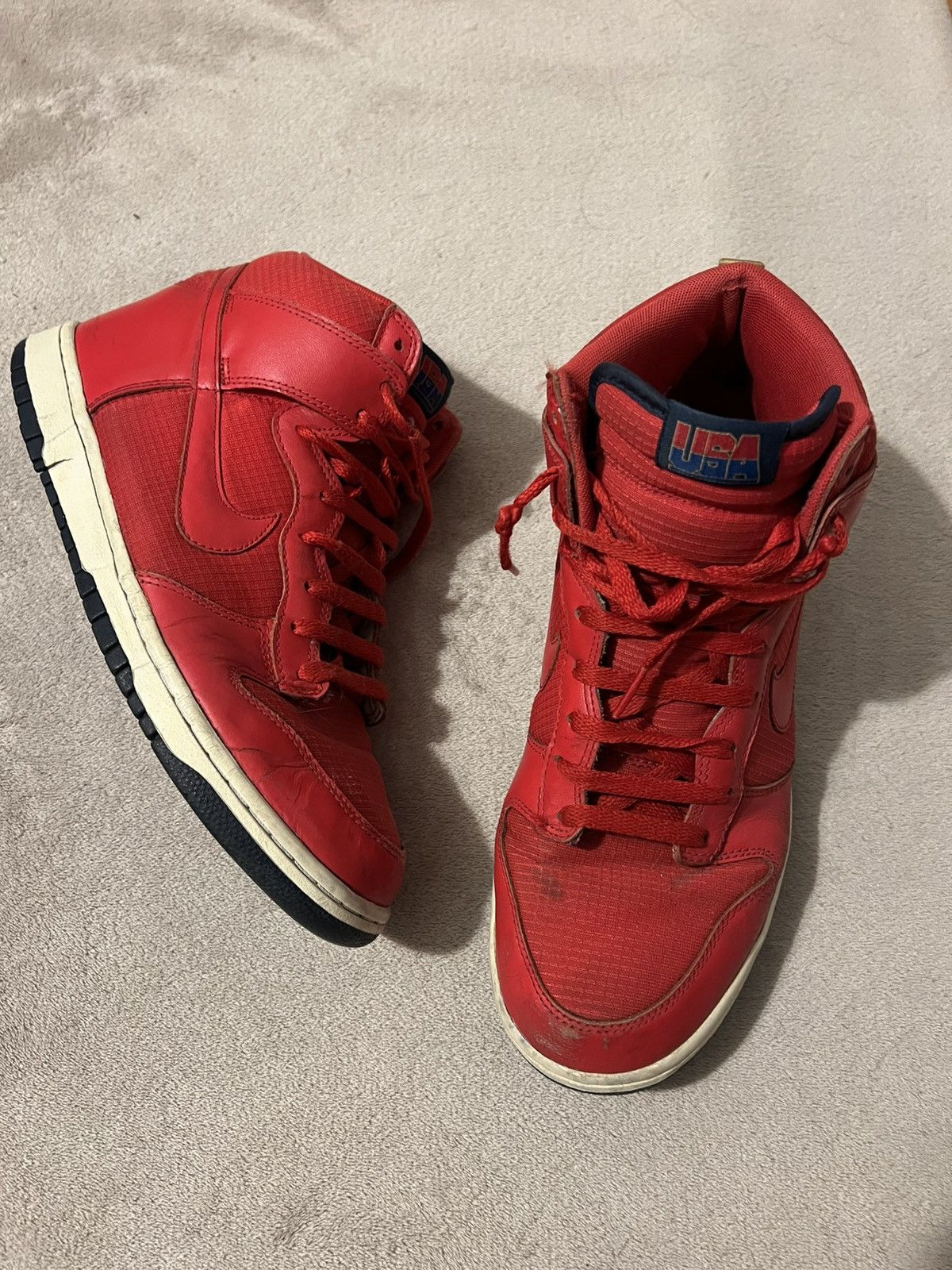 Nike × Vintage Nike Dunk High USA (2012) sneakers Size US 11 / EU 44 - 2 Thumbnail