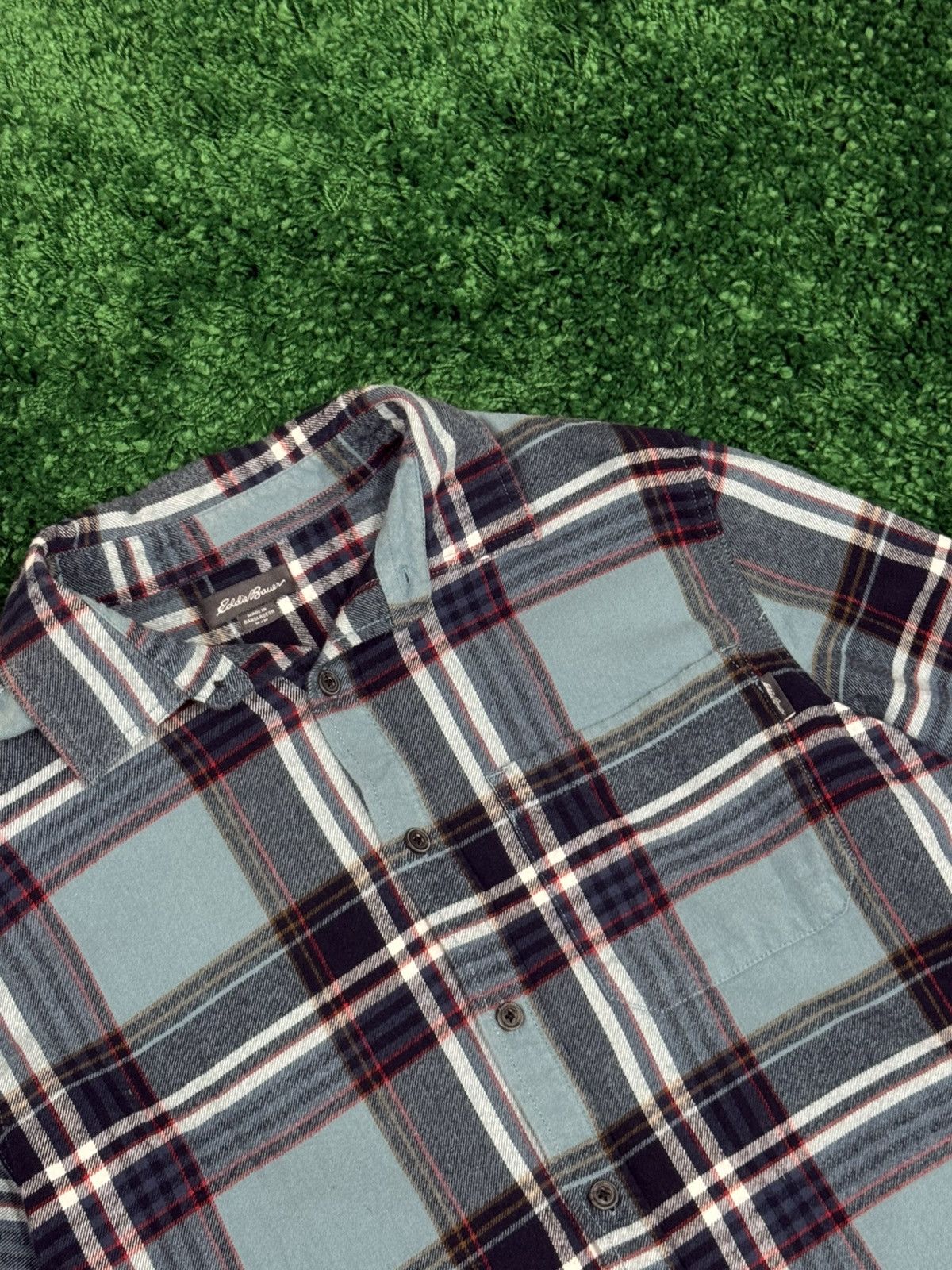 Eddie Bauer Eddie Bauer Vintage Flannel Plaid Heavyweight Medium Blue Size US M / EU 48-50 / 2 - 4 Thumbnail