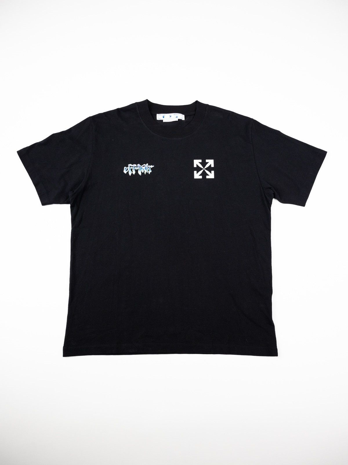 Image of Off White Off-White 90’S Liquid Slim Tee in Black, Men's (Size 2XL)