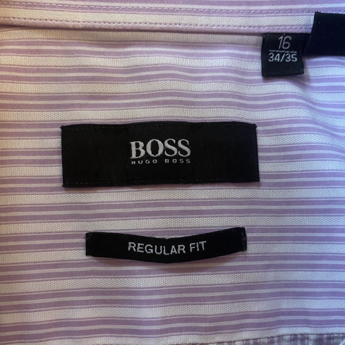 Hugo Boss Hugo Boss Striped Dress Shirt Size US L / EU 52-54 / 3 - 3 Thumbnail