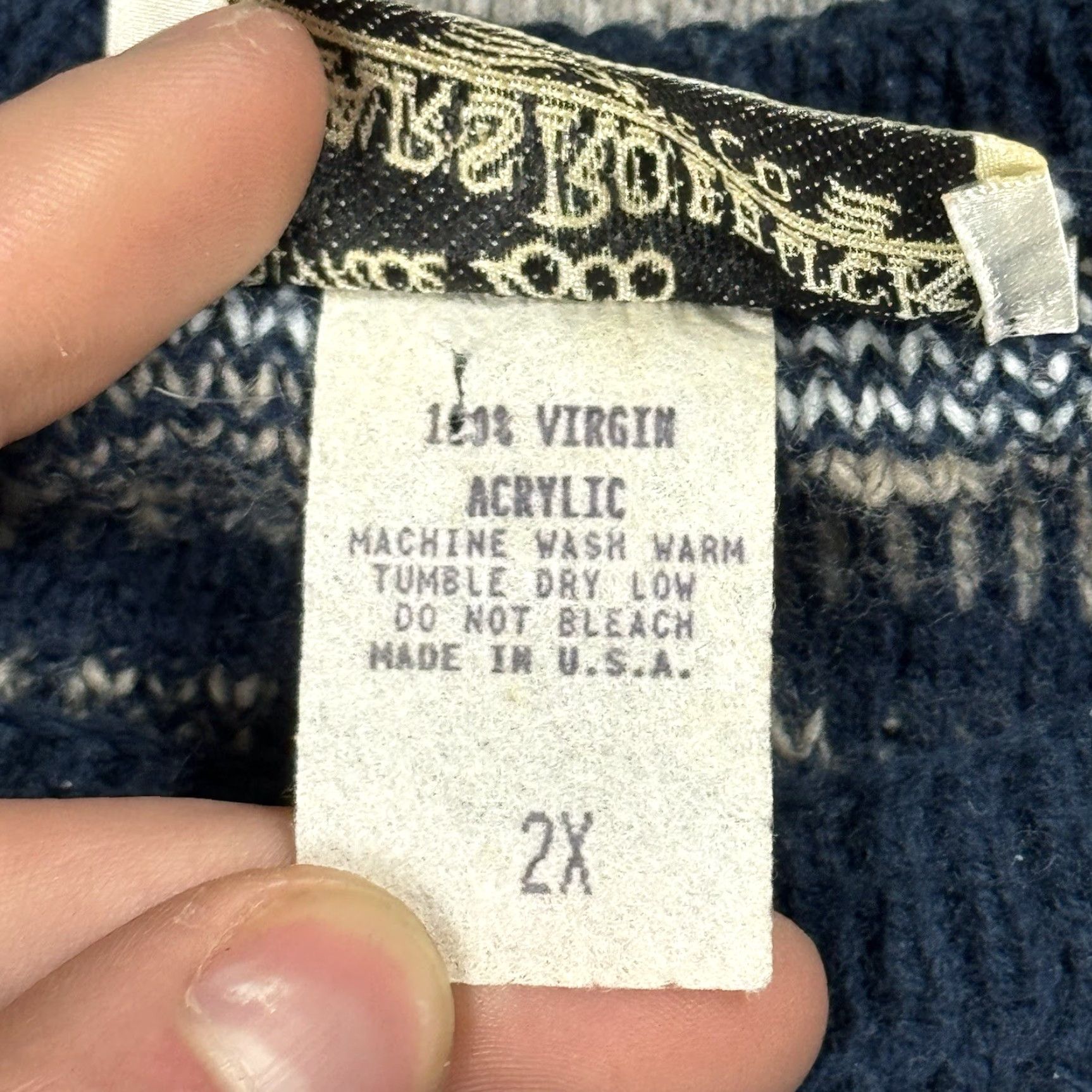 Sears VTG Sears Roebucks Abstract Geometric Knit Sweater Mens 2XL Multicolor 80s 90s USA Geometric Pullover Crew Neck Mens Size 2XL Size US XXL / EU 58 / 5 - 5 Thumbnail