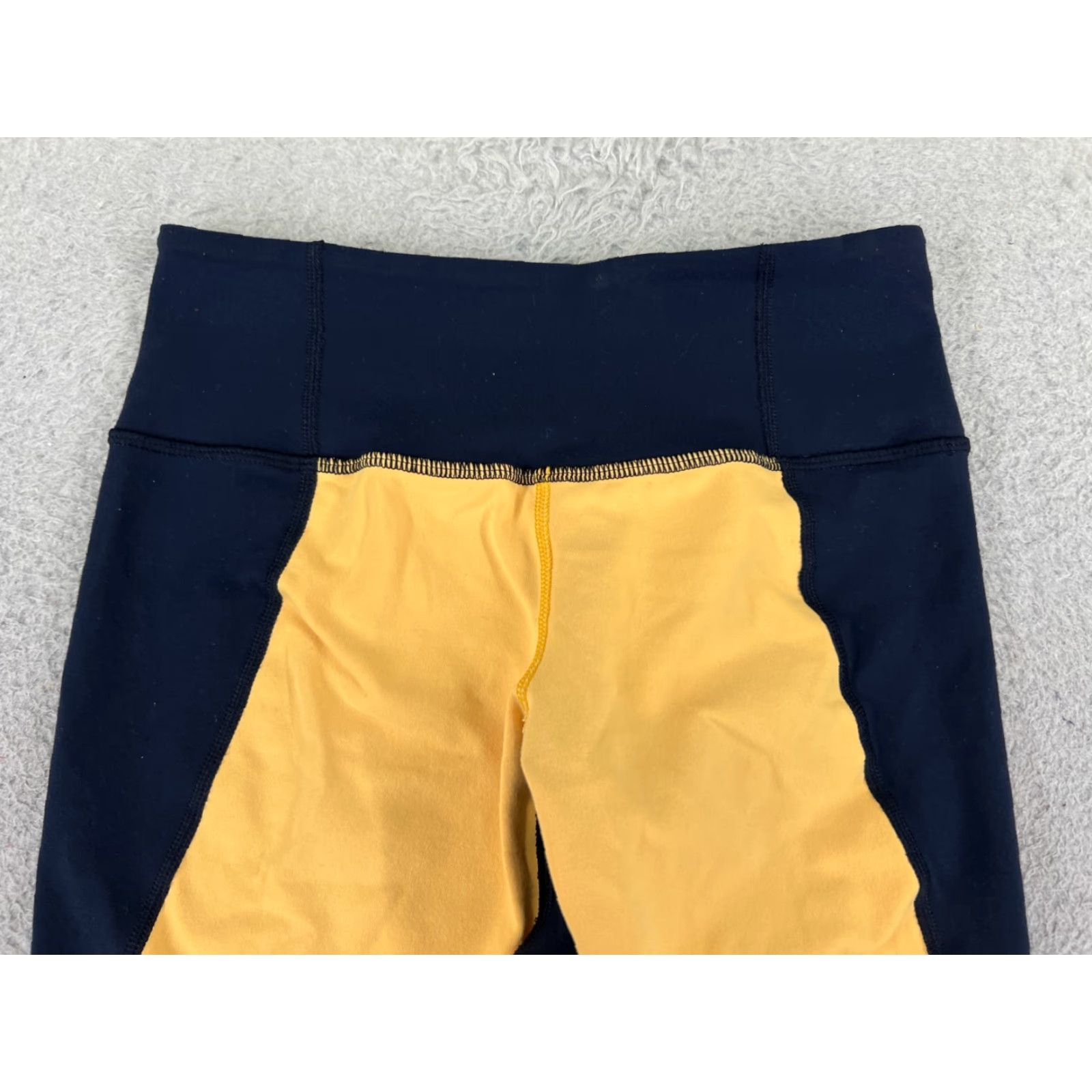 Lululemon Lululemon Wunder Under Pant Colorblock Yellow Blue Women's 4 Yoga Gym Straight Leg 30.5 in Inseam Pants Size 27" / US 4 / IT 40 - 4 Thumbnail