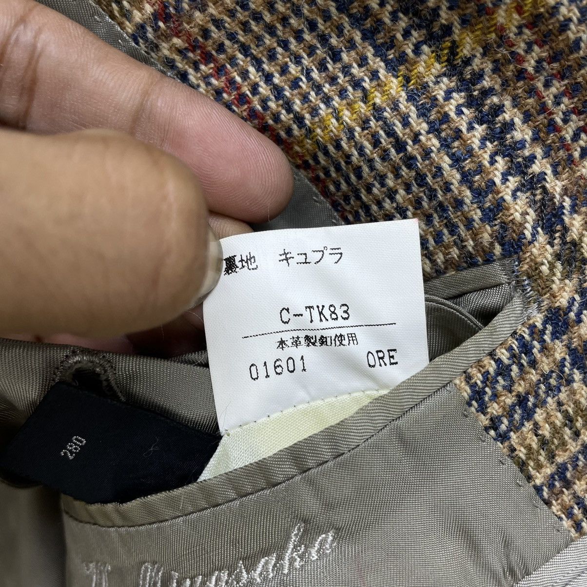 Burberry 🔥Vintage Burberrys Leather Part Checked Double Elbow Jacket Size US M / EU 48-50 / 2 - 6 Thumbnail