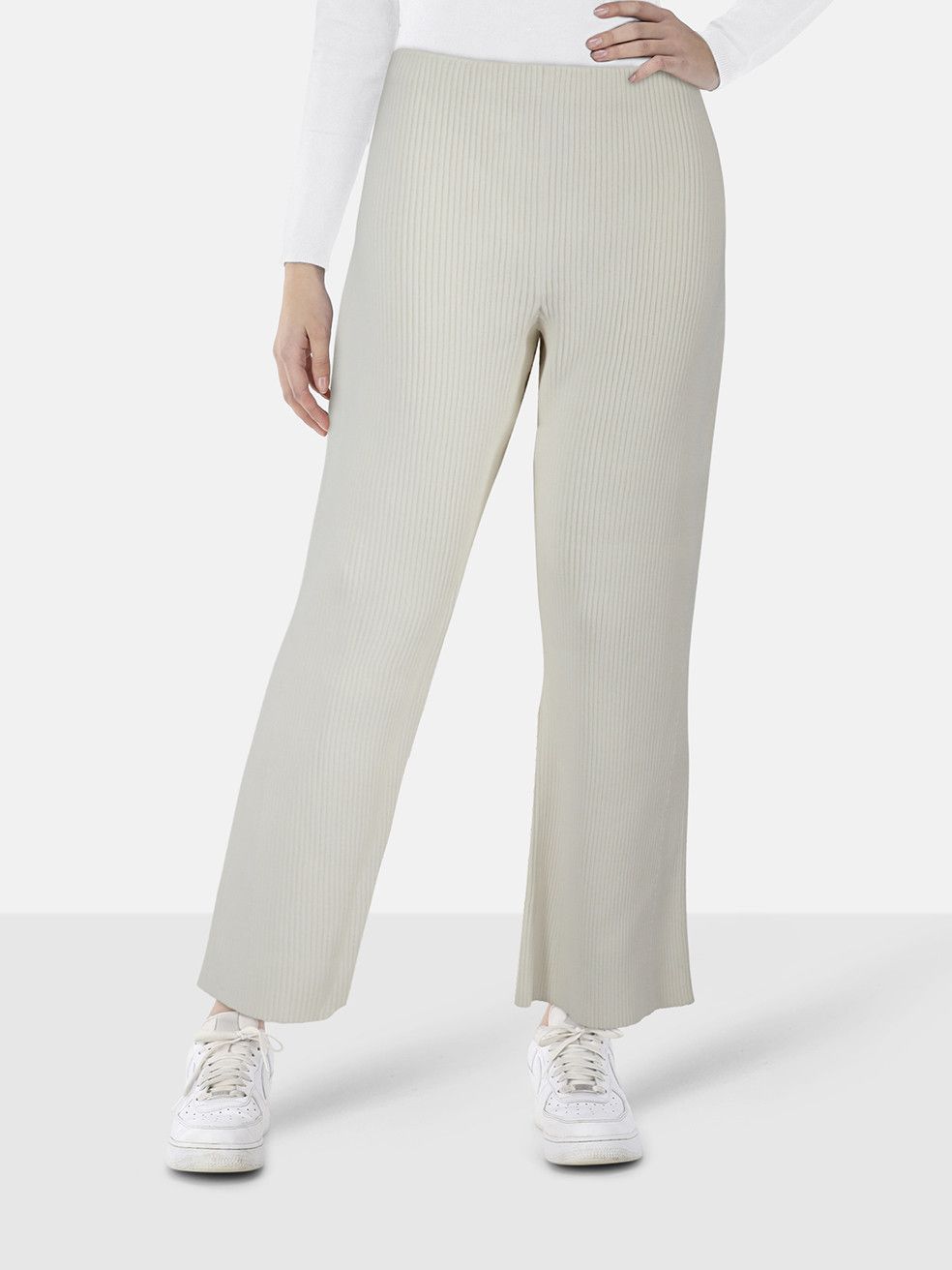 Proenza Schouler White Chunky Rib Knit Culottes Size 30" / US 8 / IT 44 - 1 Thumbnail