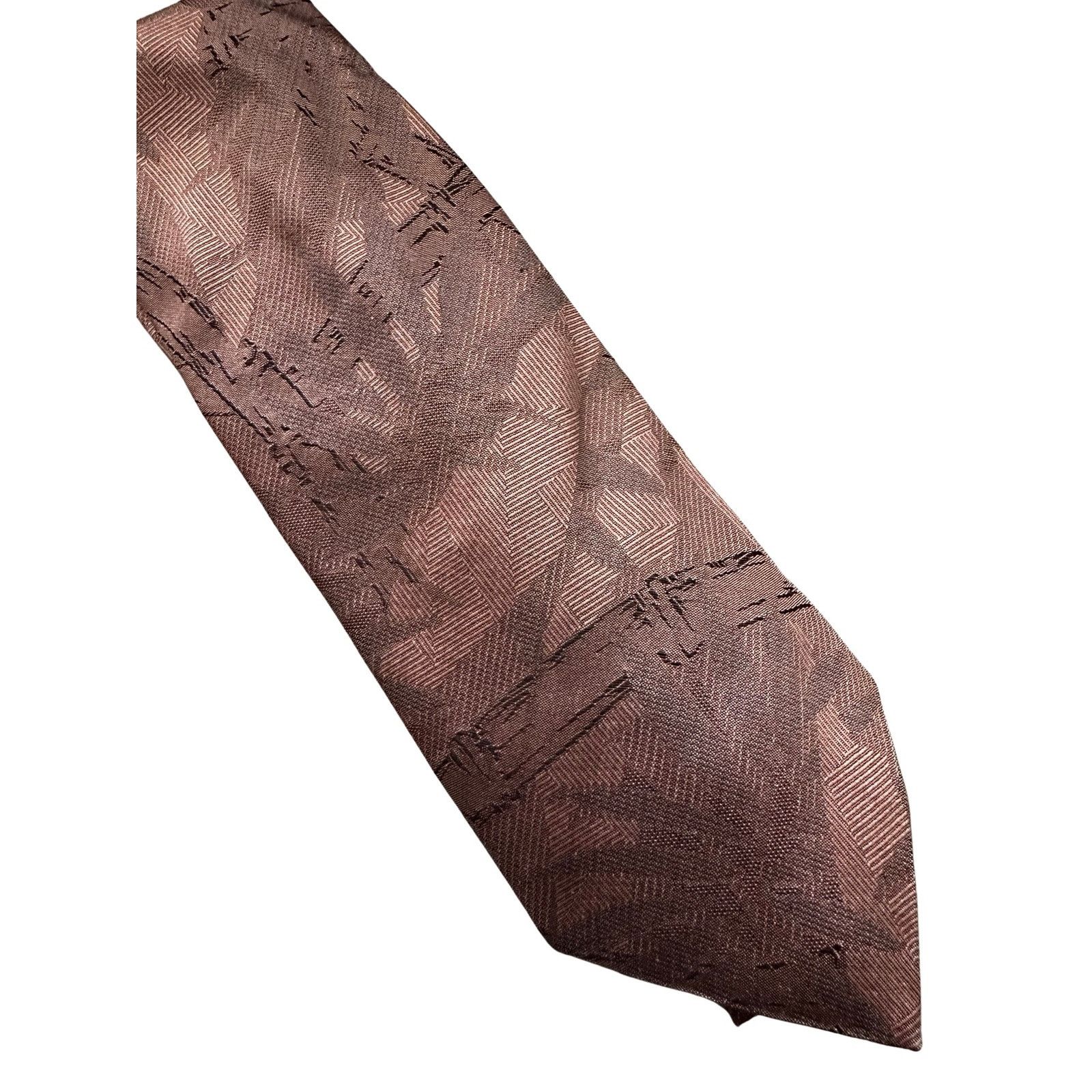 Vintage Vintage Pink Bamboo Silk Necktie Size ONE SIZE - 2 Thumbnail