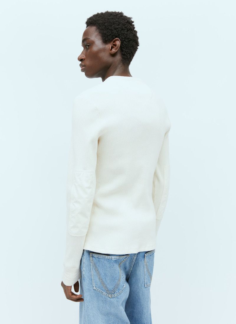 Bottega Veneta o1bcso1str0526 Compact Cotton Rib Jersey Sweater in White Size US S / EU 44-46 / 1 - 5 Thumbnail