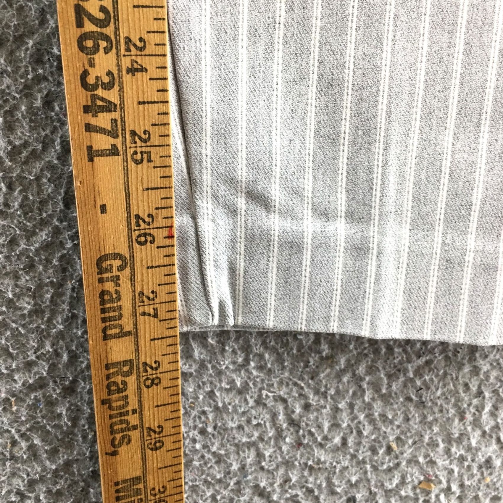 Vintage Maurices Pull On Skinny Ankle Pants Womens XXL Long Gray Striped Mid Rise NEW Size 40" / US 18 - 7 Thumbnail