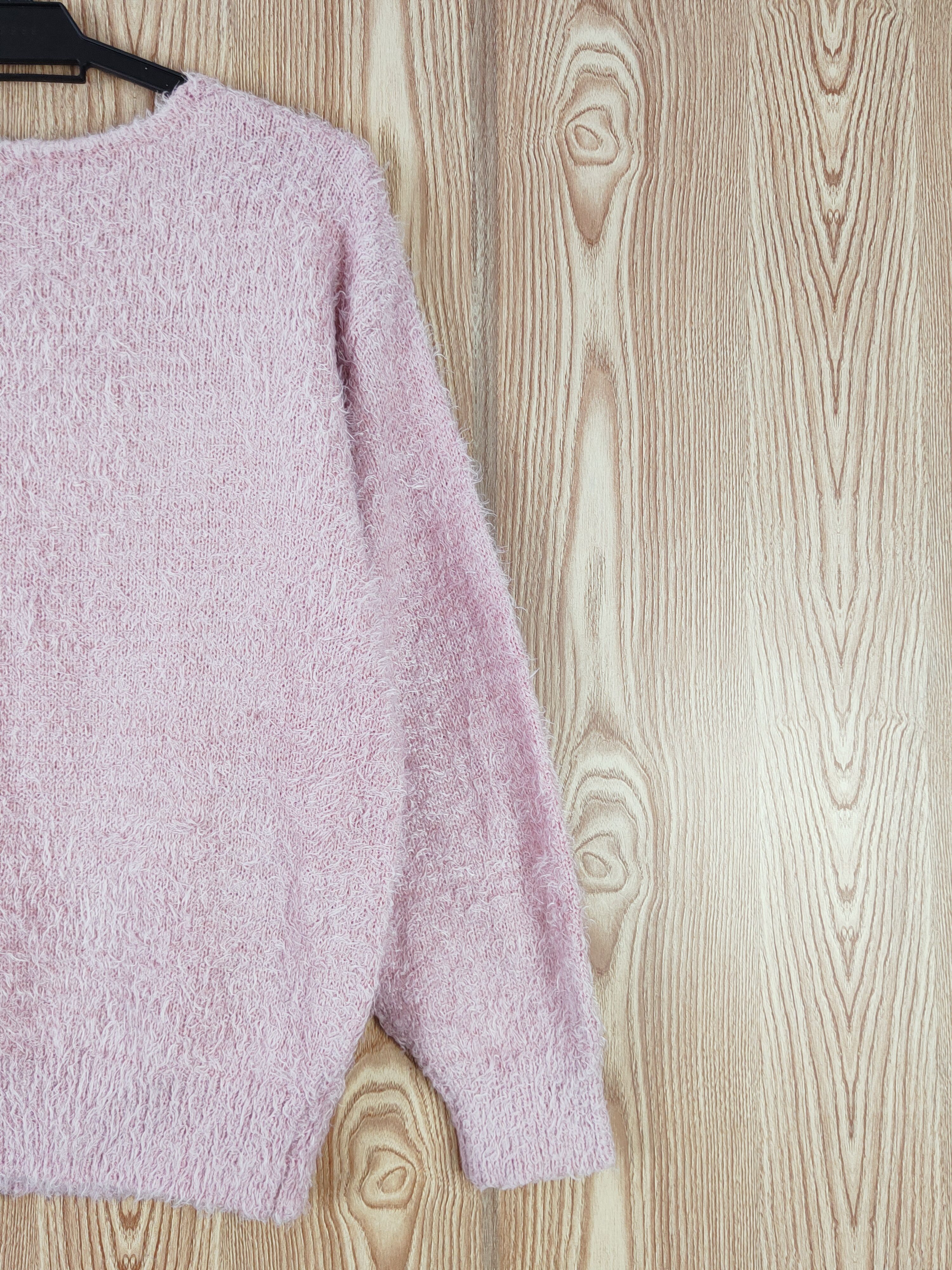 GU × Japanese Brand GU Pink Fur Mohair Knitwear Sweatshirts #W568 Size L / US 10 / IT 46 - 9 Thumbnail