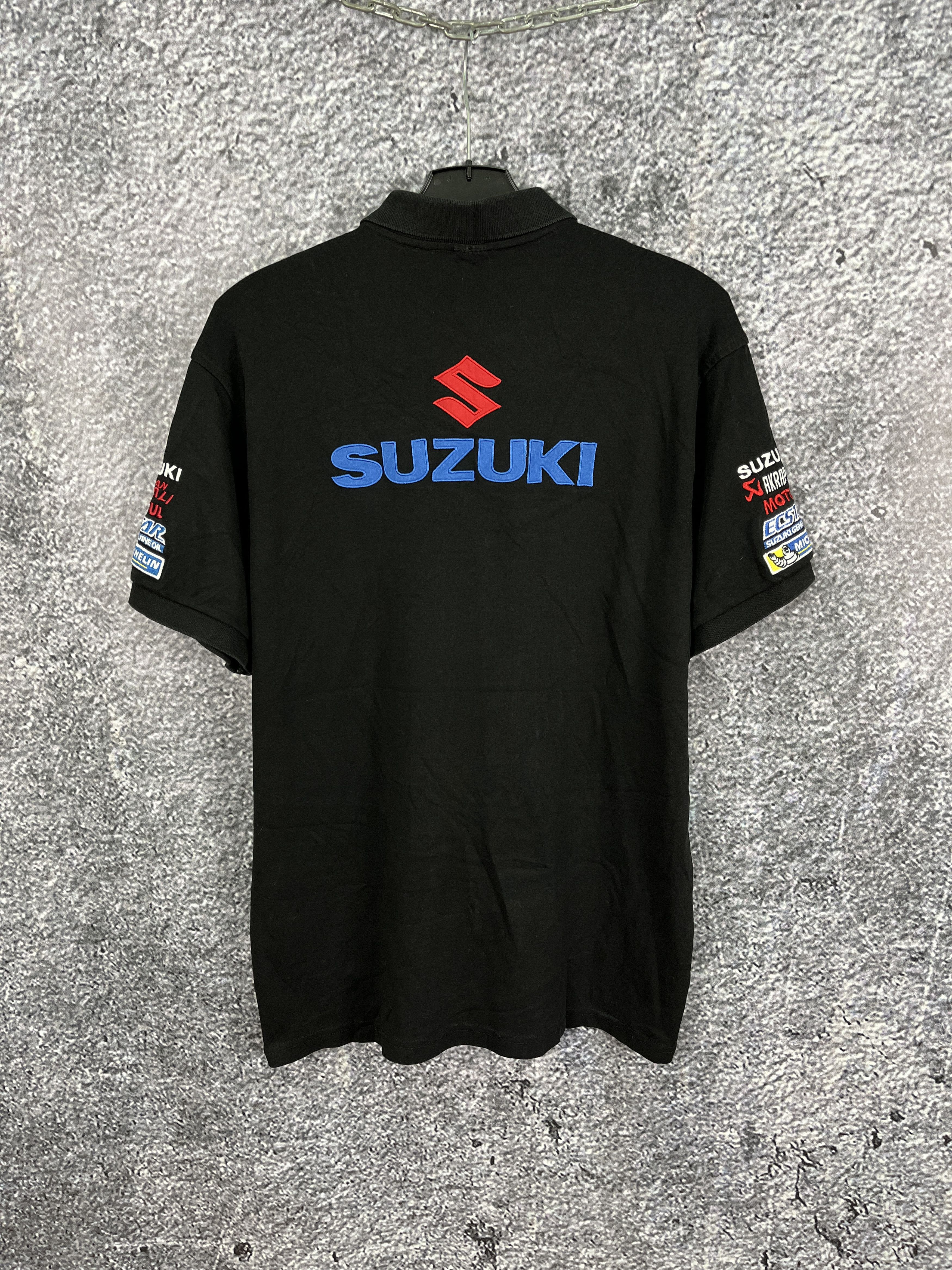 Vintage Suzuki Team GSX Racing Short Sleeve Polo Shirt Vintage Moto Size US XL / EU 56 / 4 - 10 Thumbnail