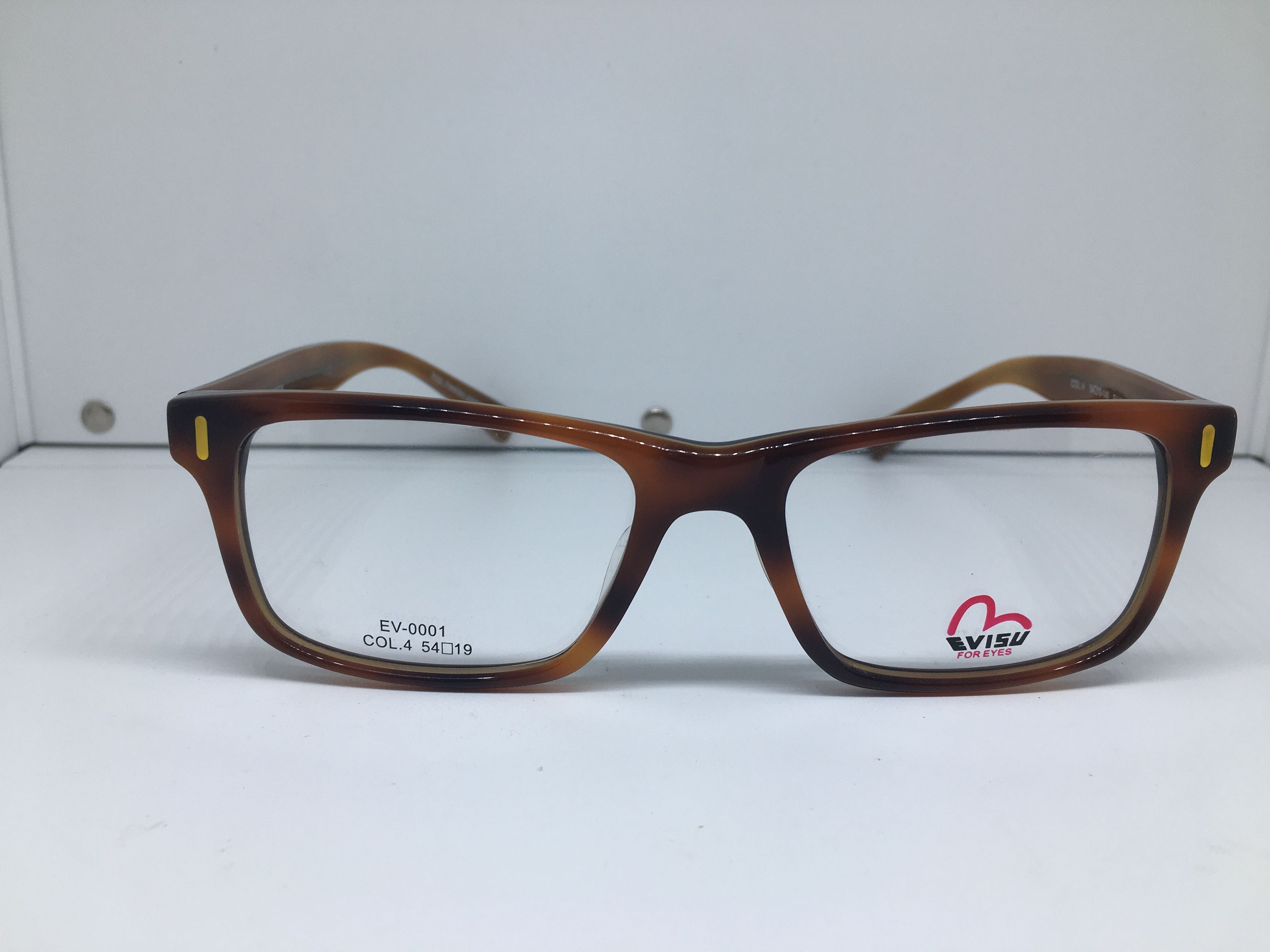 Evisu Evisu EV-0001 Browm Acetate Eyeglasses Frame Size ONE SIZE - 1 Thumbnail