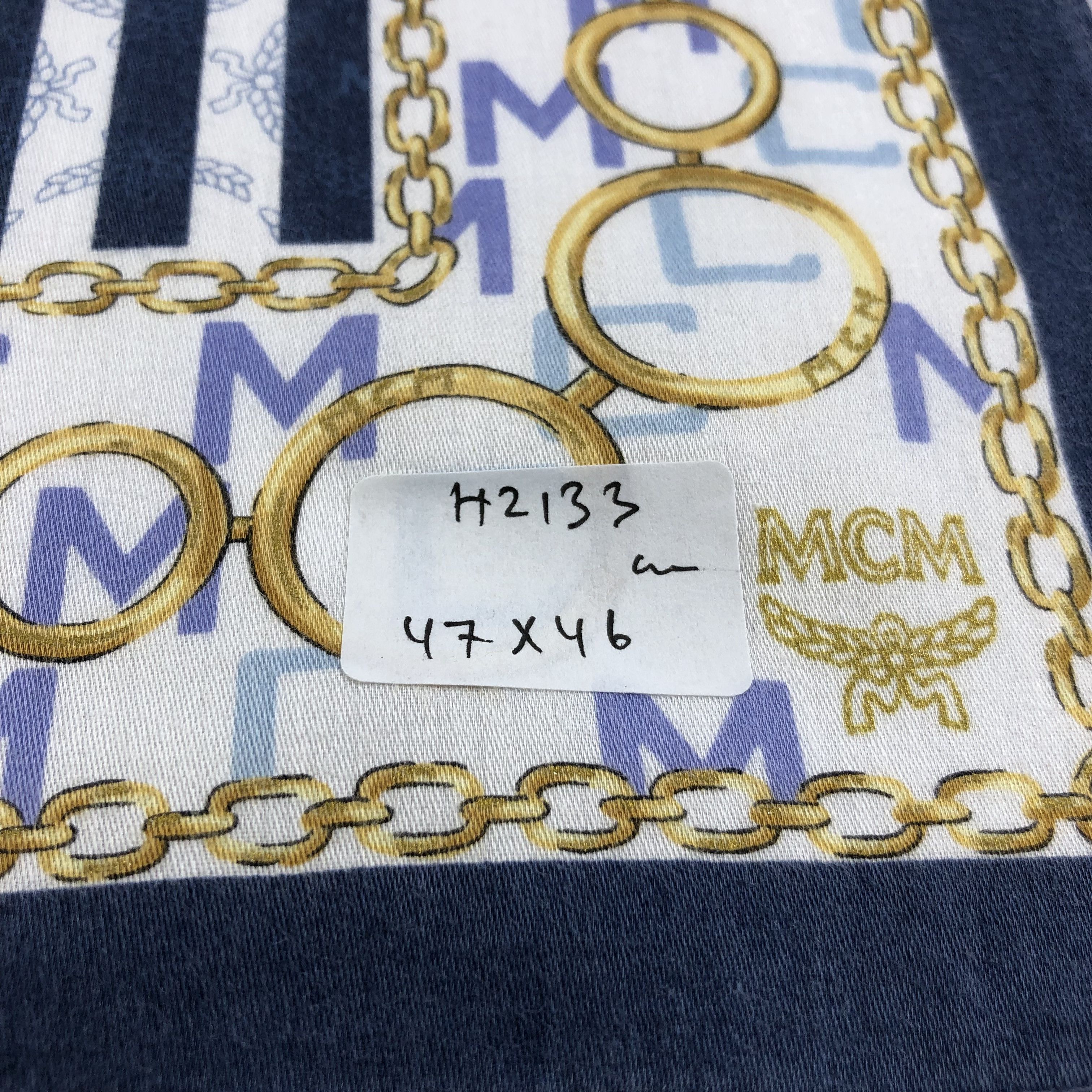 MCM MCM Gold Chains Handkerchief Neckerchief Bandana H2133 Size ONE SIZE - 5 Thumbnail