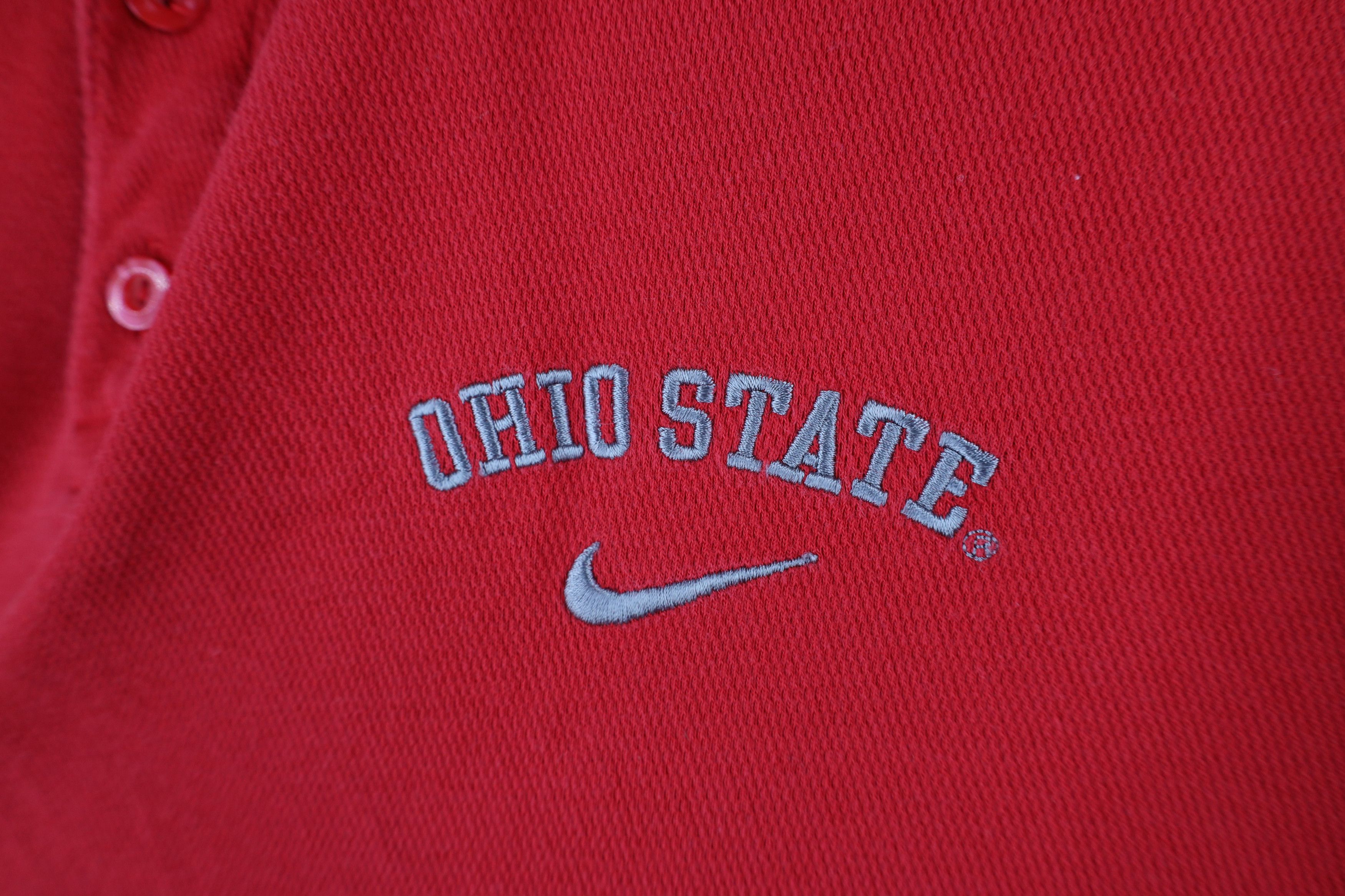 Nike × Vintage Vintage Nike Mini Swoosh Ohio State University Polo Shirt Size US XXL / EU 58 / 5 - 4 Thumbnail