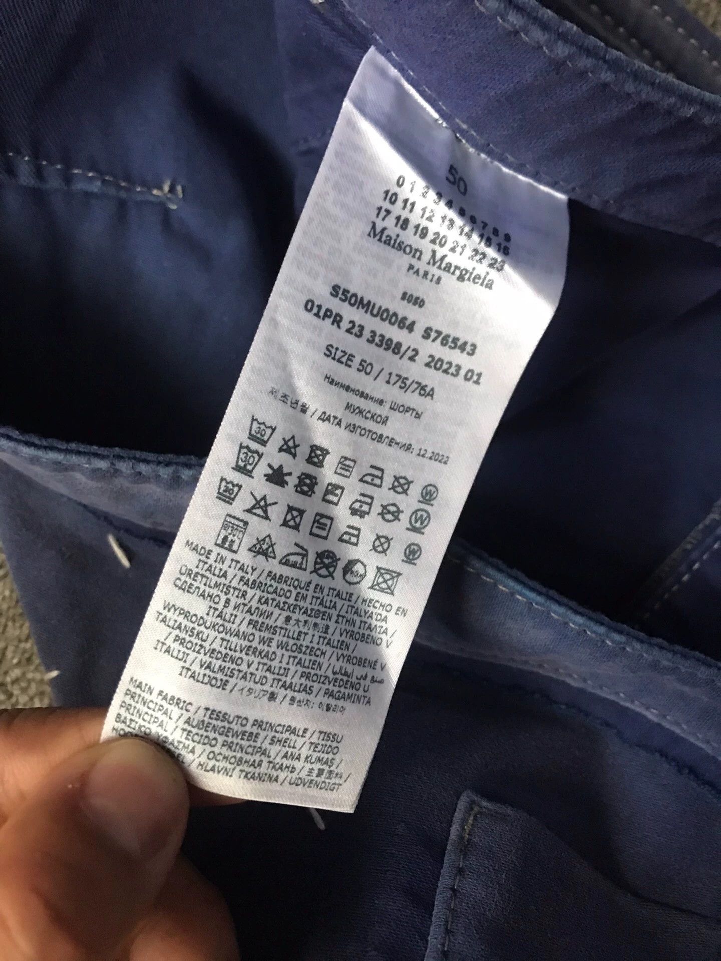 Maison Margiela Maison Margiela Vintage Washed Blue-Purple Raw Hem Short Size US 29 - 5 Thumbnail