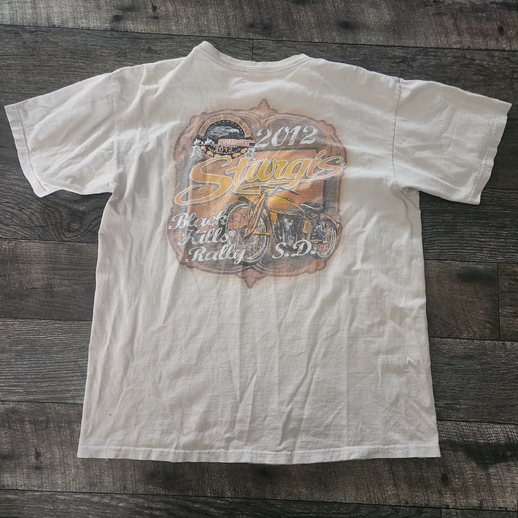 Doublet Sturgis T Shirt Mens Large Black Hills Rally Motorcycle 2012 Biker Double Sided Gray Short Sleeve Crew Neck Cotton Graphic Print Size US L / EU 52-54 / 3 - 3 Thumbnail