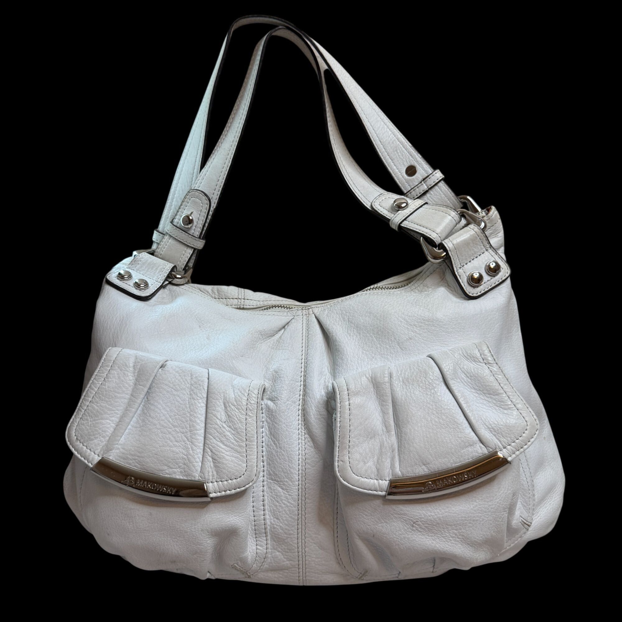 Other B Makowsky Leather Hand Bag DUAL STRAP Strap Boho Purse XL Size ONE SIZE - 1 Thumbnail