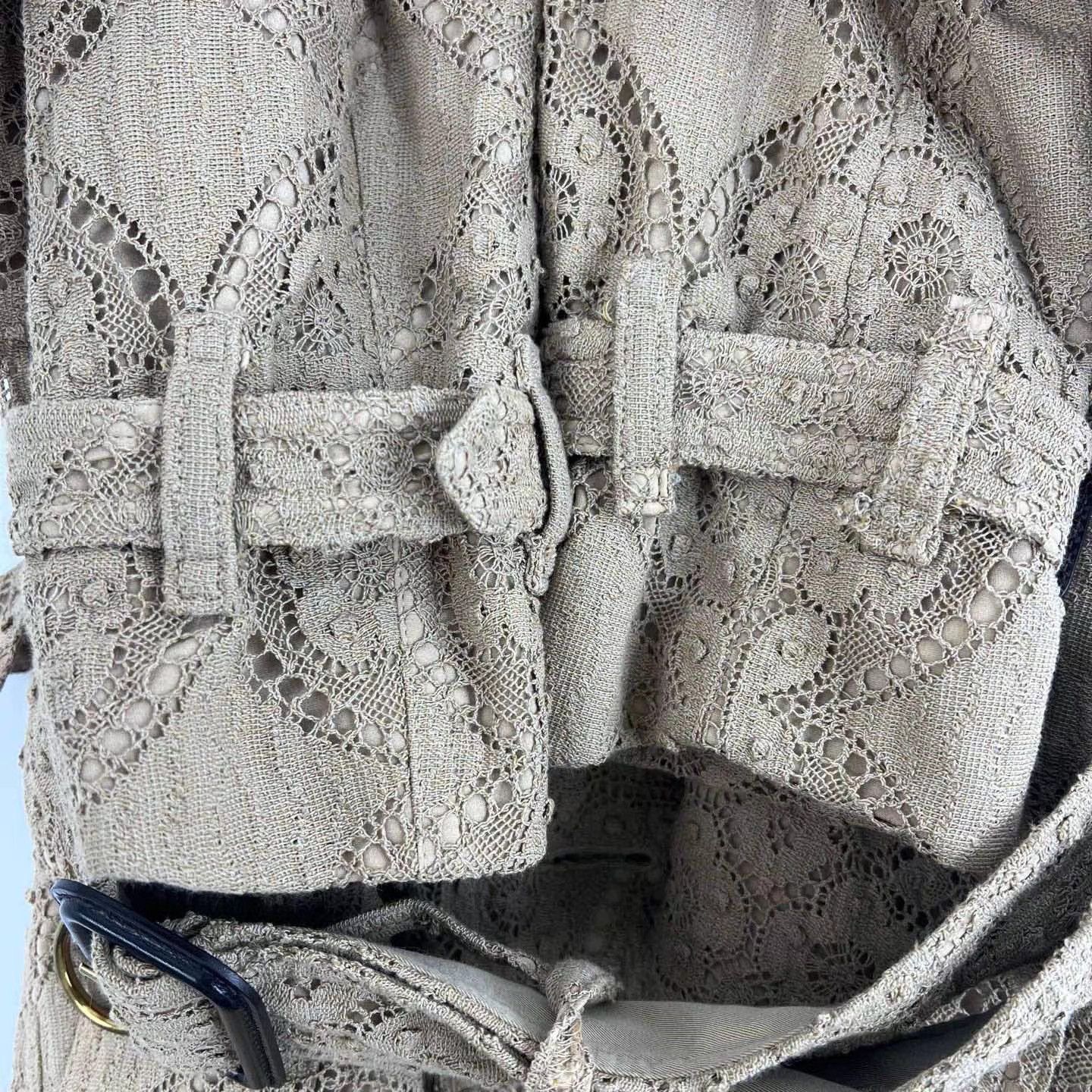 Burberry Burberry Kensington Lace Floral Mid-Length Trench Coat K12 Size S / US 4 / IT 40 - 5 Thumbnail