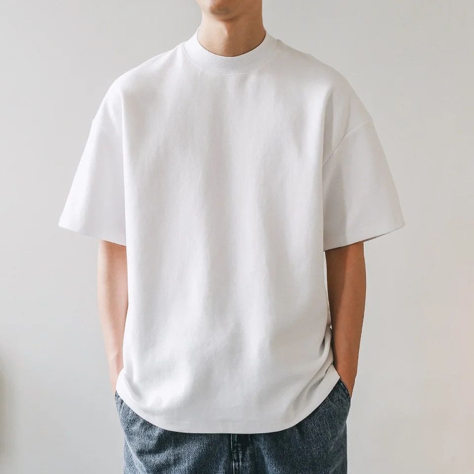 Other New Thick Plain White Oversized Tee Tights Collar Size US S / EU 44-46 / 1 - 1 Thumbnail