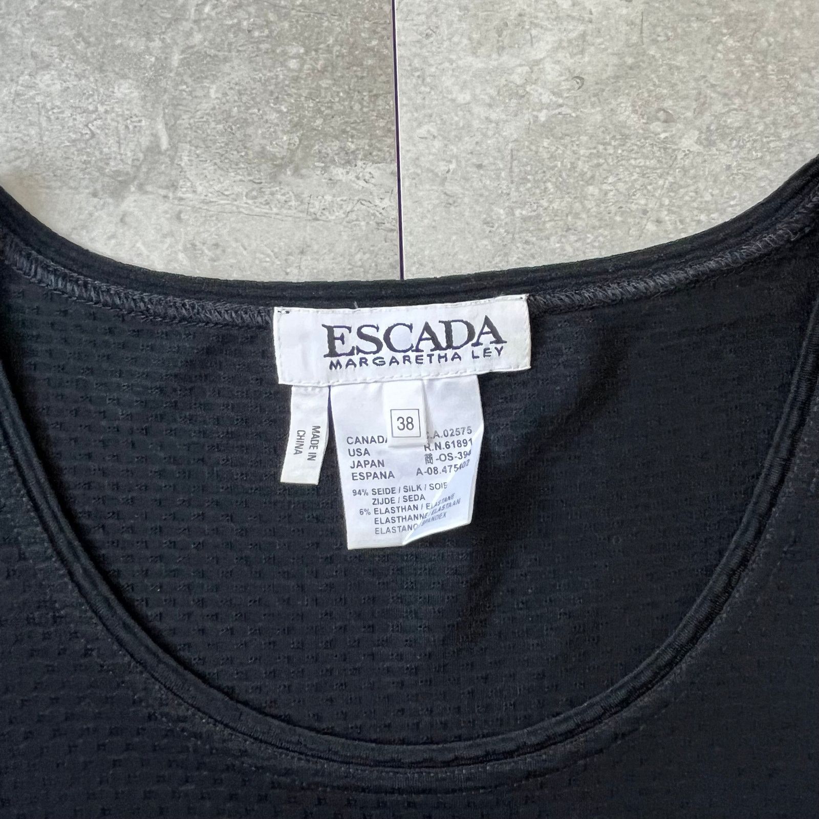 Escada Escada Margaretha Ley Black Silk Blend Top – Size 38 Size S / US 4 / IT 40 - 5 Thumbnail