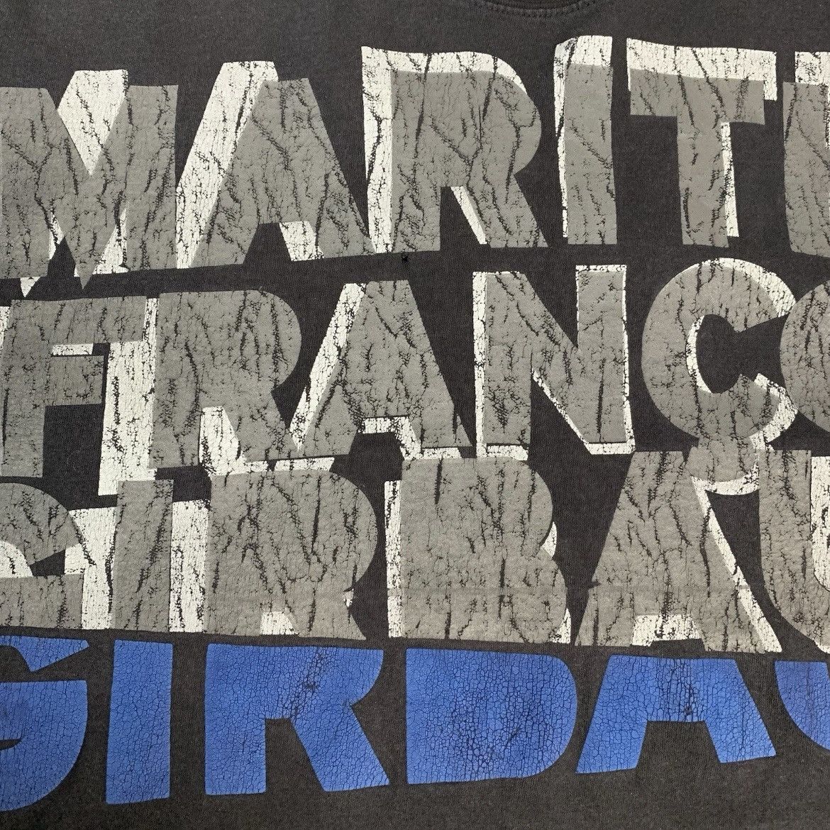 Marithe + Francois Girbaud Rare! Marithe Francois Girbaud Big Logo Tee Overprint Avant Size US XXL / EU 58 / 5 - 6 Thumbnail