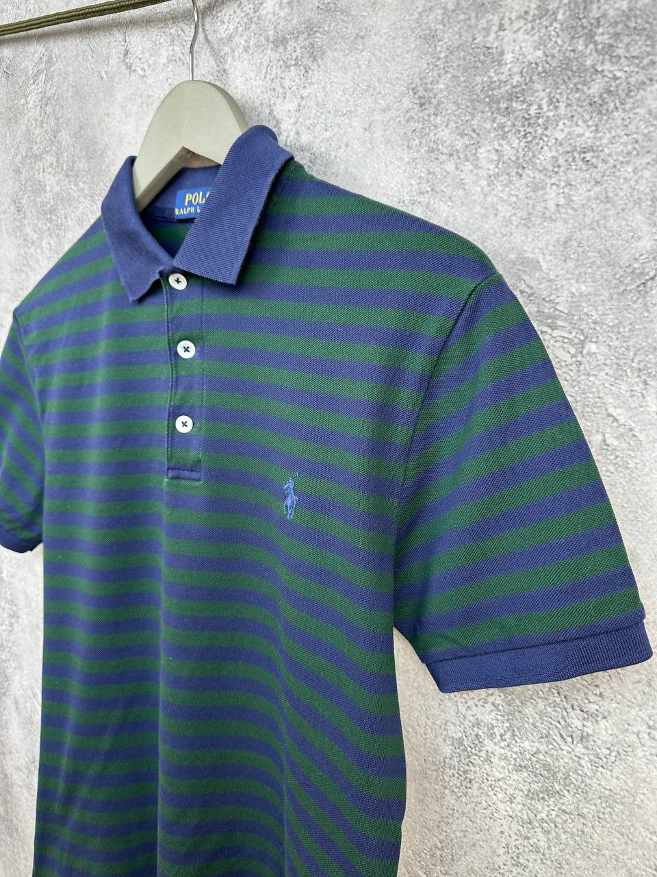 Polo Ralph Lauren Polo Ralph Lauren Polo Shirt Striped SS Green/Navy Slim Fit Size US S / EU 44-46 / 1 - 5 Thumbnail