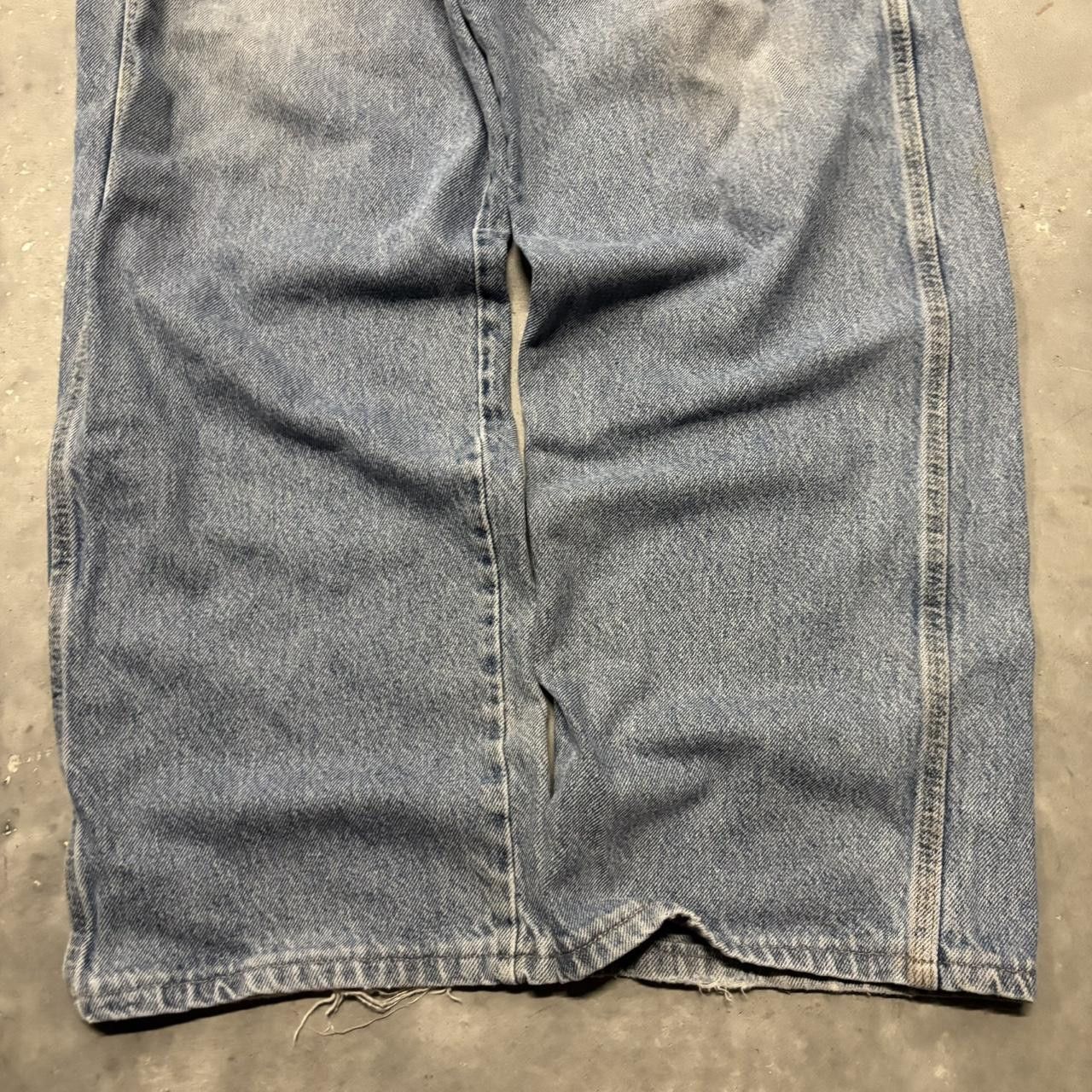 Japanese Brand × Vintage Crazy Vintage Y2K/2000s Baggy Faded Light Wash Skater Style Carpenter Denim Jeans! Size US 40 / EU 56 - 6 Thumbnail