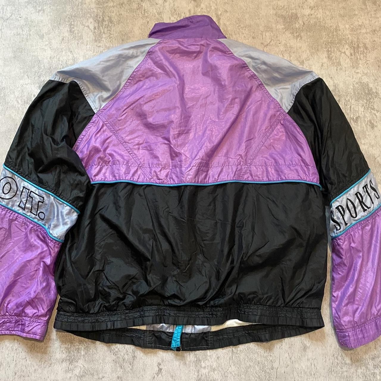 Nike 80s Nike windbreaker Boxy with unique purple, Size US L / EU 52-54 / 3 - 2 Thumbnail
