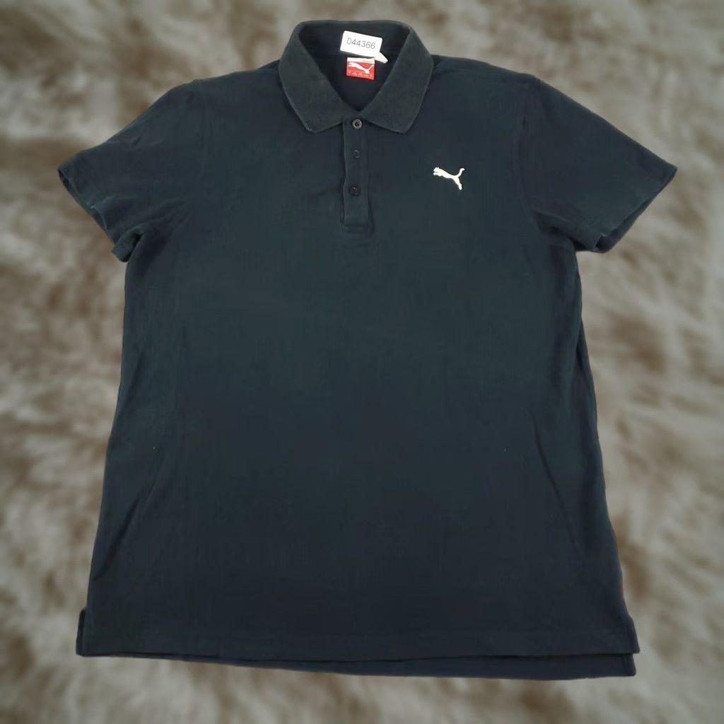 Puma PUMA Polo Shirt Mens Large Black Cotton Short Sleeve Casual Button-Up Regular Fit Polo Shirt Mens L Black USA Made? Size US L / EU 52-54 / 3 - 1 Thumbnail