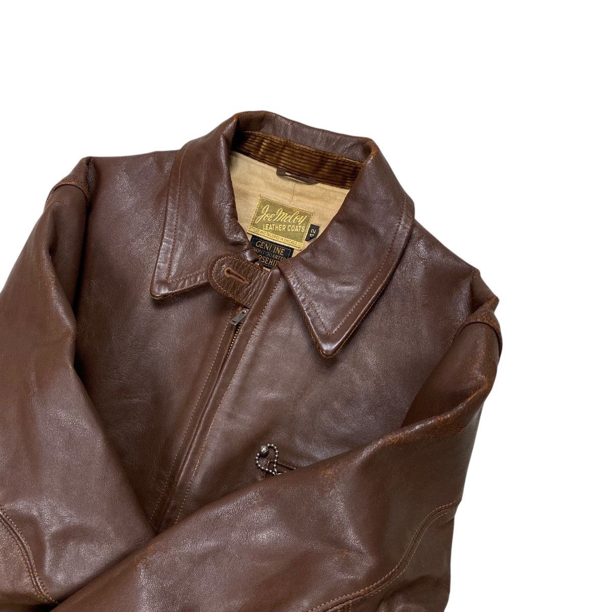 The Real McCoy's Rare Vintage 30s Joe McCoy Horeside Leather Sports Jacket Size US L / EU 52-54 / 3 - 13 Thumbnail