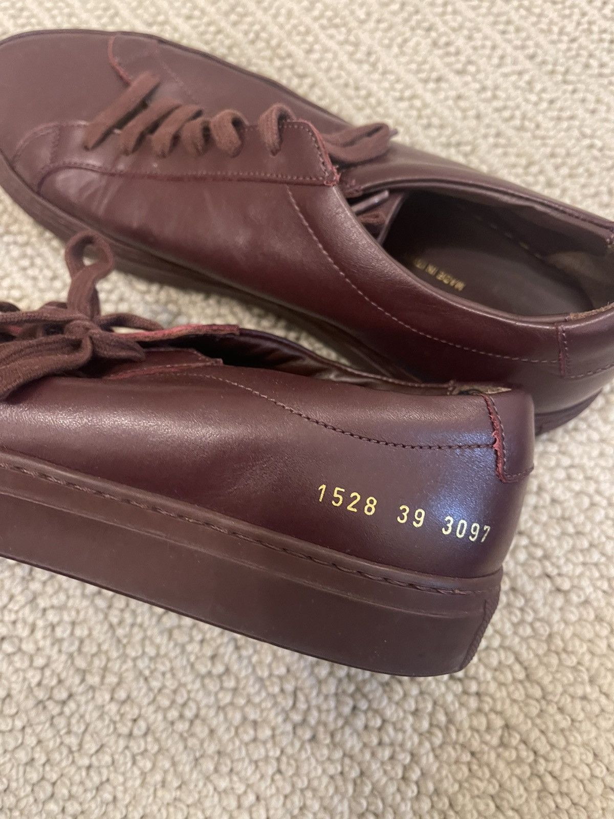 Common Projects Burgandy Common Projects Achilles Low Size US 8 / EU 41 - 5 Thumbnail
