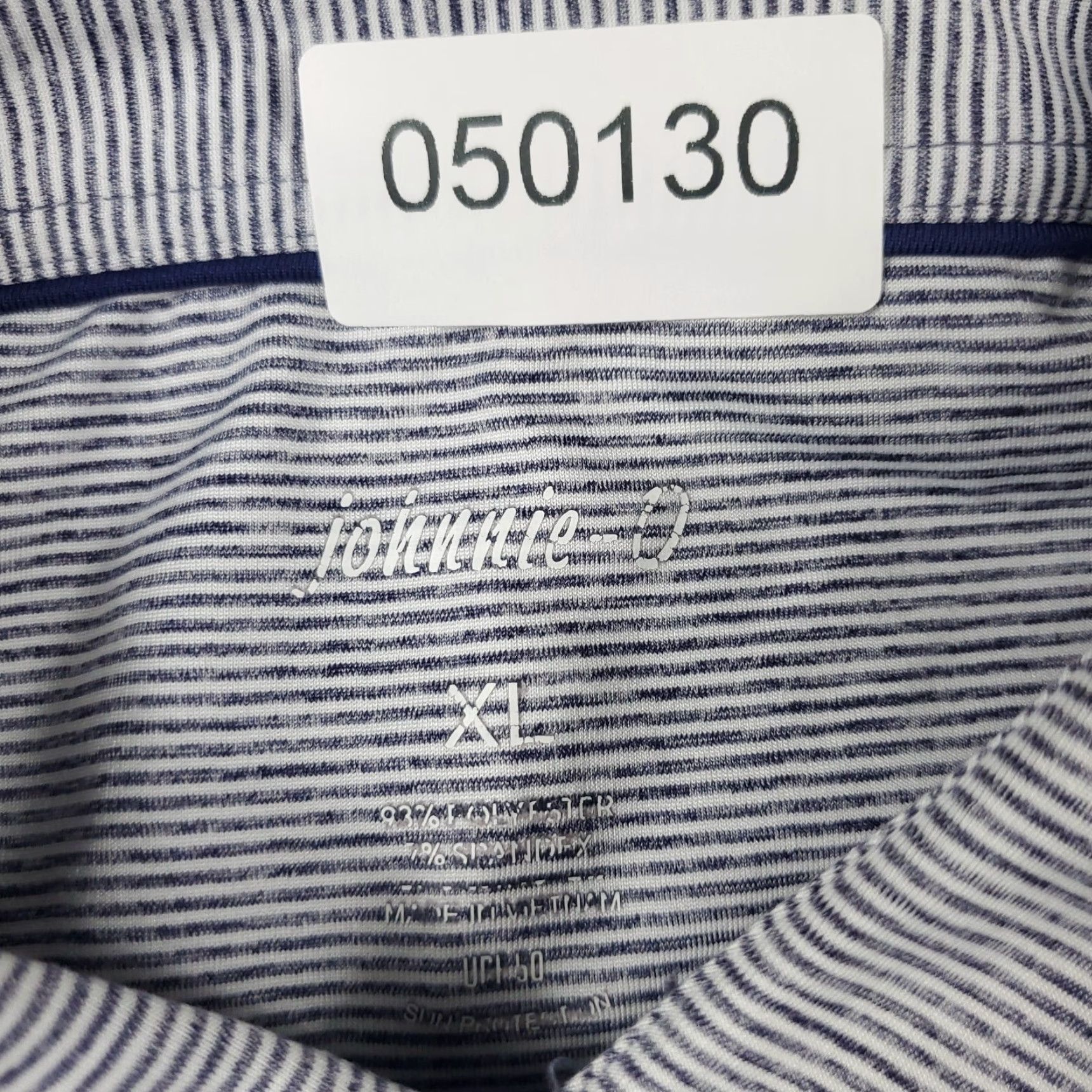 johnnie-O johnnie-O Shirt Mens XL Blue Striped Polo Logo Button-Front Casual Size US XL / EU 56 / 4 - 7 Thumbnail