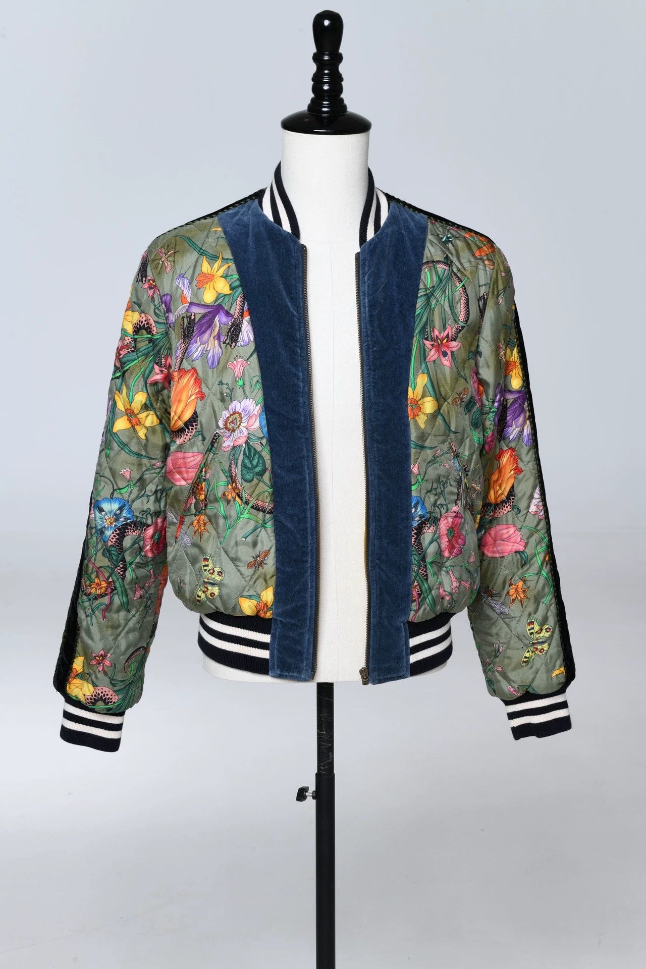 Gucci Gucci 18SS Floral Snake Silk Baseball Jacket Size US M / EU 48-50 / 2 - 1 Thumbnail