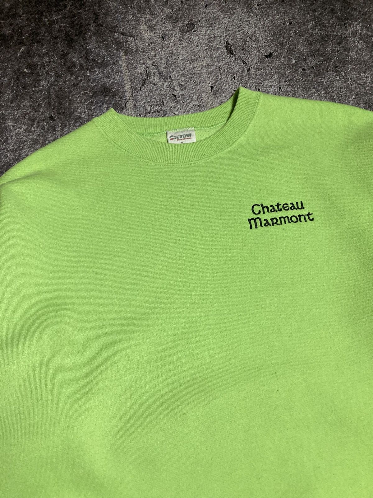 Vintage Vintage Chateau Marmont Embroidered Sweatshirt Green USA Size US XL / EU 56 / 4 - 4 Thumbnail