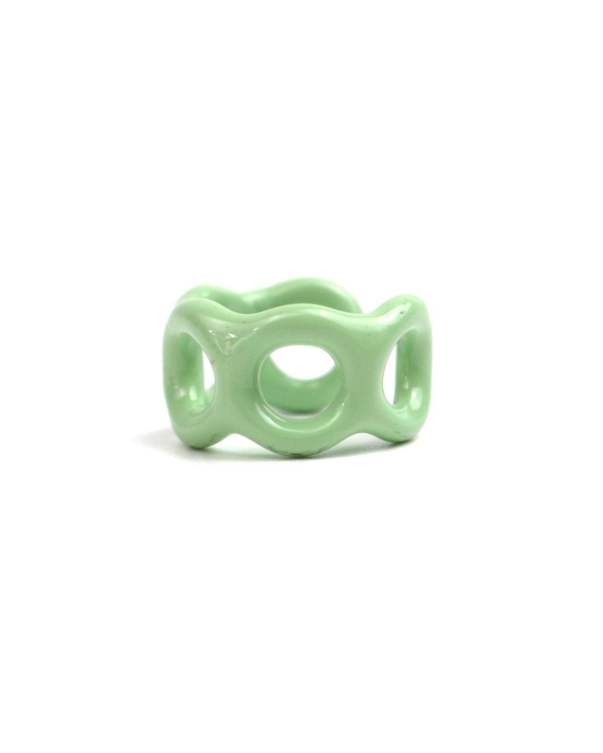 Hysteric Glamour 2000S JAPANESE MADE CHUNKY MINT GREEN ENAMEL RING Size ONE SIZE - 1 Thumbnail
