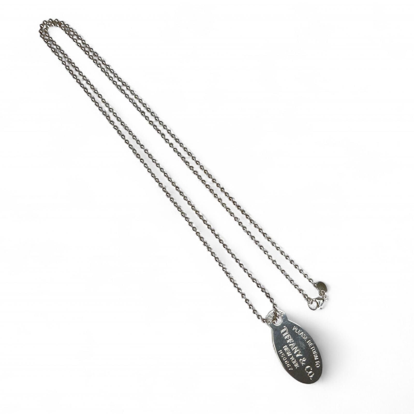 Tiffany & Co. Tiffany & Co. Tiffany&Co. Oval Tag Silver Necklace Metal Necklace DUTY FREE for USA Size ONE SIZE - 1 Thumbnail