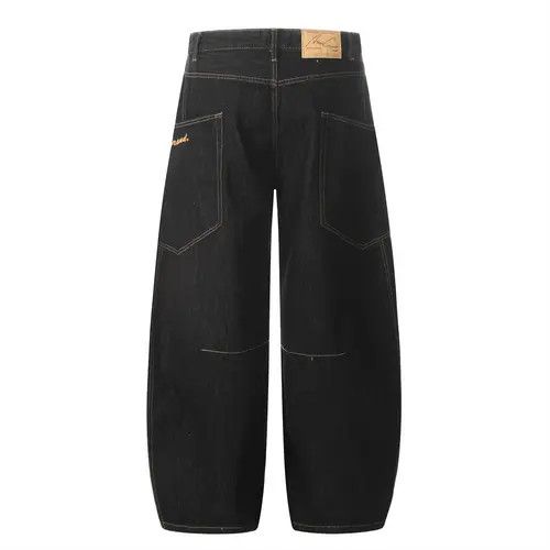 Japanese Brand Men's cargo patchwork wide-leg scimitar jeans Size US 34 / EU 50 - 2 Thumbnail