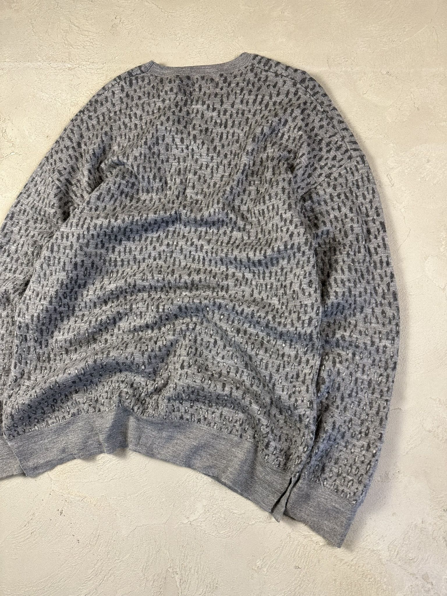 Allsaints Merino Wool Leopard Boxy Knit Sweater