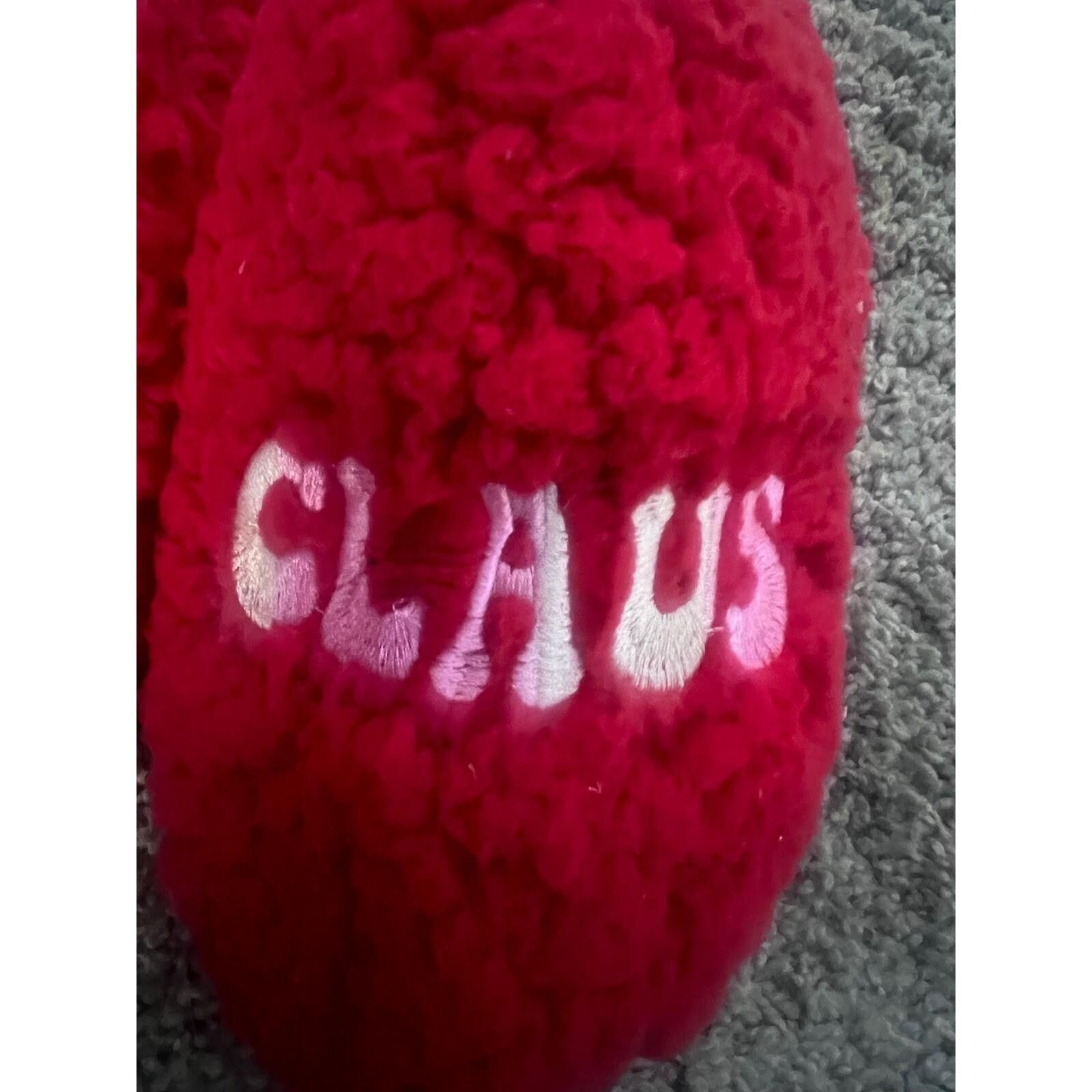 Other Dearfoams Mama Claus Slippers Women S Red Sherpa NWT Size US 5.5 / IT 35.5 - 3 Thumbnail