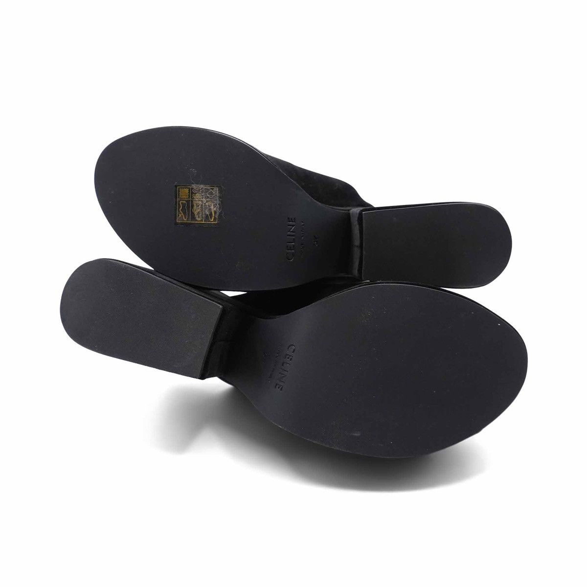 Celine Celine 'Elena' Black Velvet Mules Size US 7 / IT 37 - 5 Thumbnail