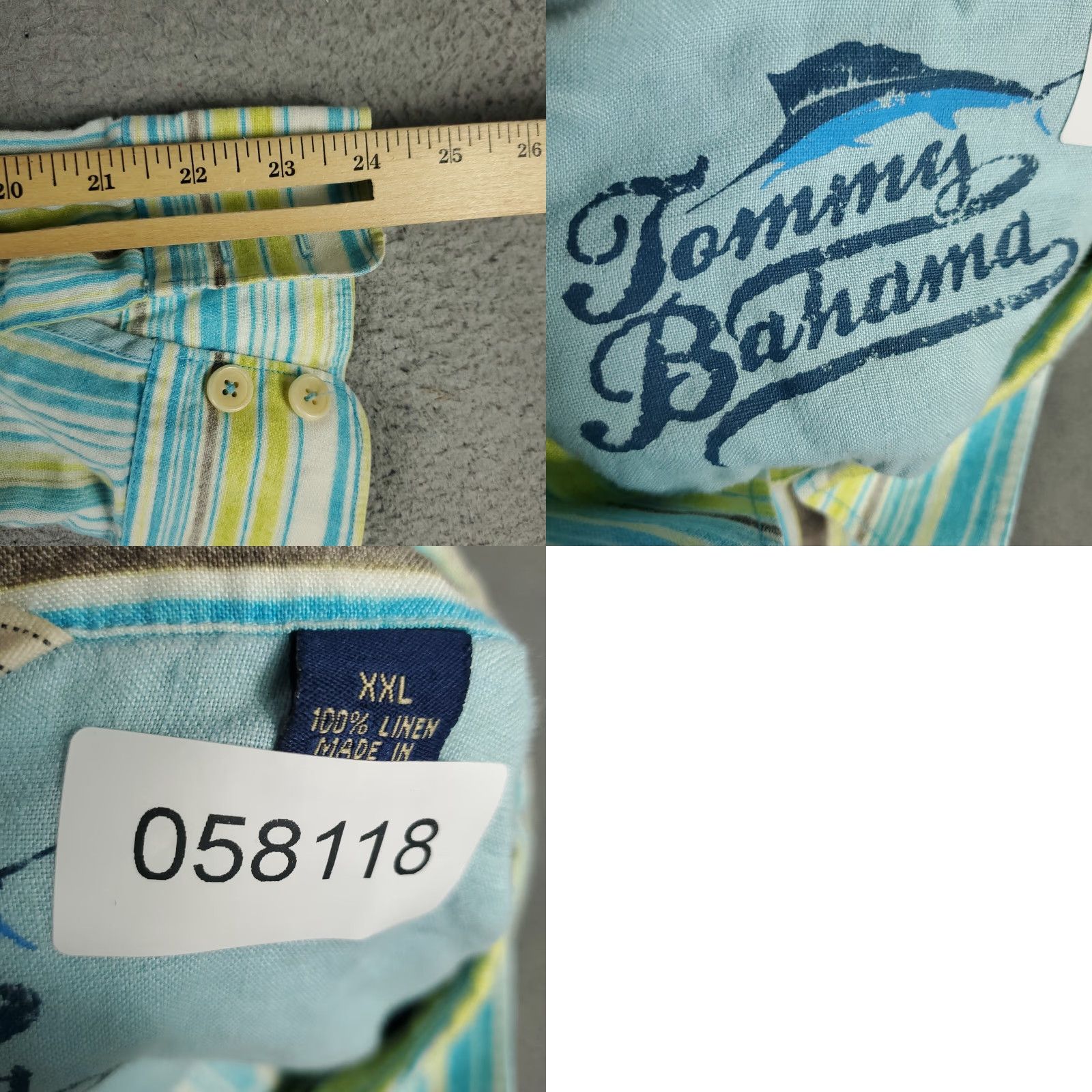 Tommy Bahama Tommy Bahama Shirt Mens 2XL Beige Striped Linen Button-Up Long Sleeve Size US XXL / EU 58 / 5 - 8 Thumbnail