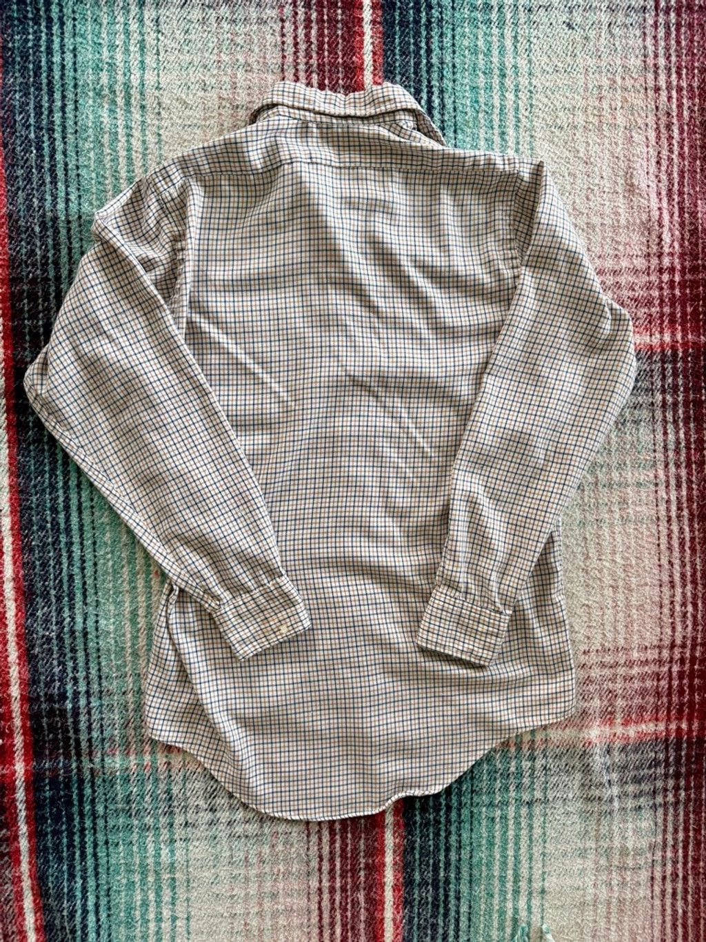 L.L. Bean 90s LL Bean tan/brown Check Flannel S Size US S / EU 44-46 / 1 - 4 Thumbnail