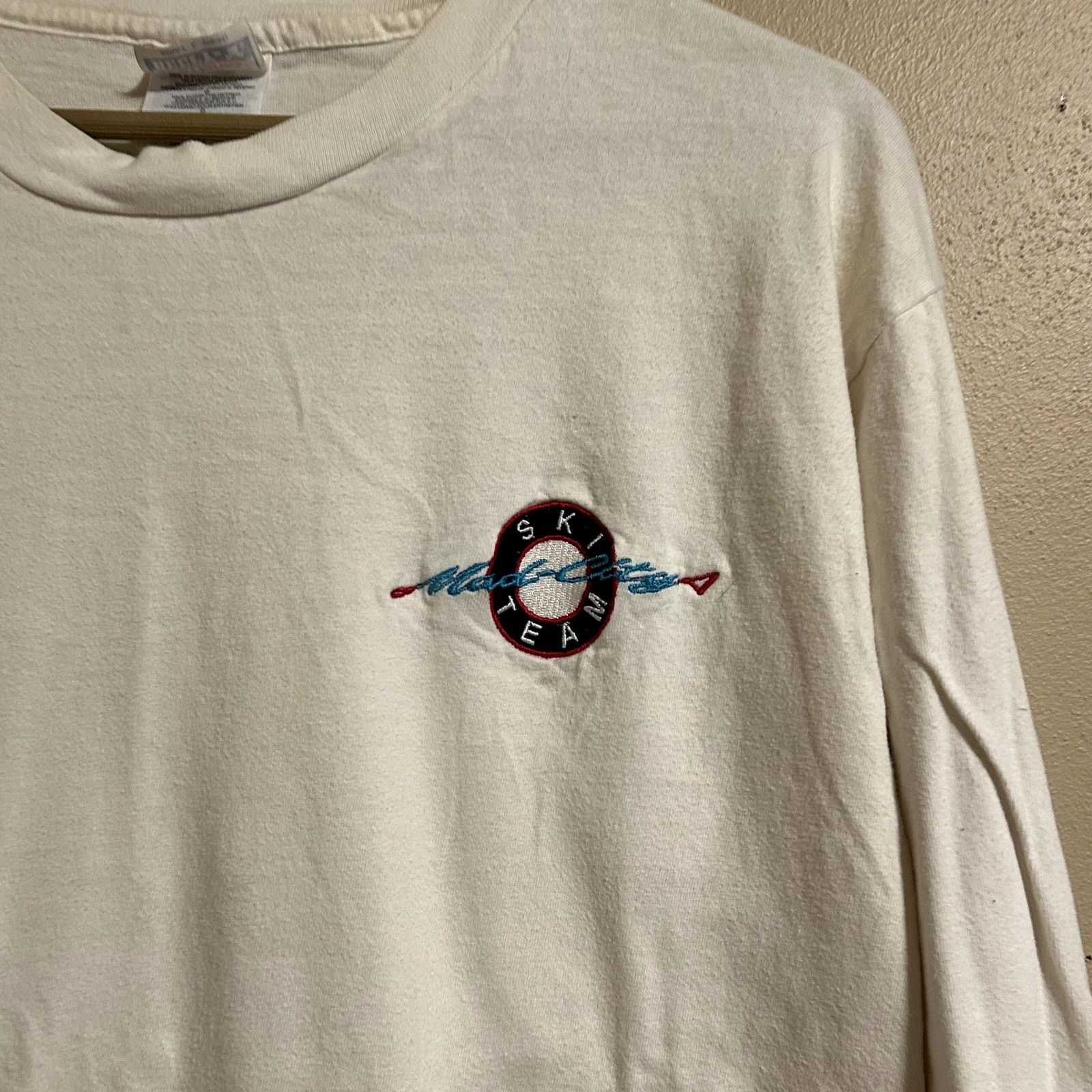 Hanes Y2K Mad City Ski Long Sleeve White Shirt Large Size US L / EU 52-54 / 3 - 2 Thumbnail